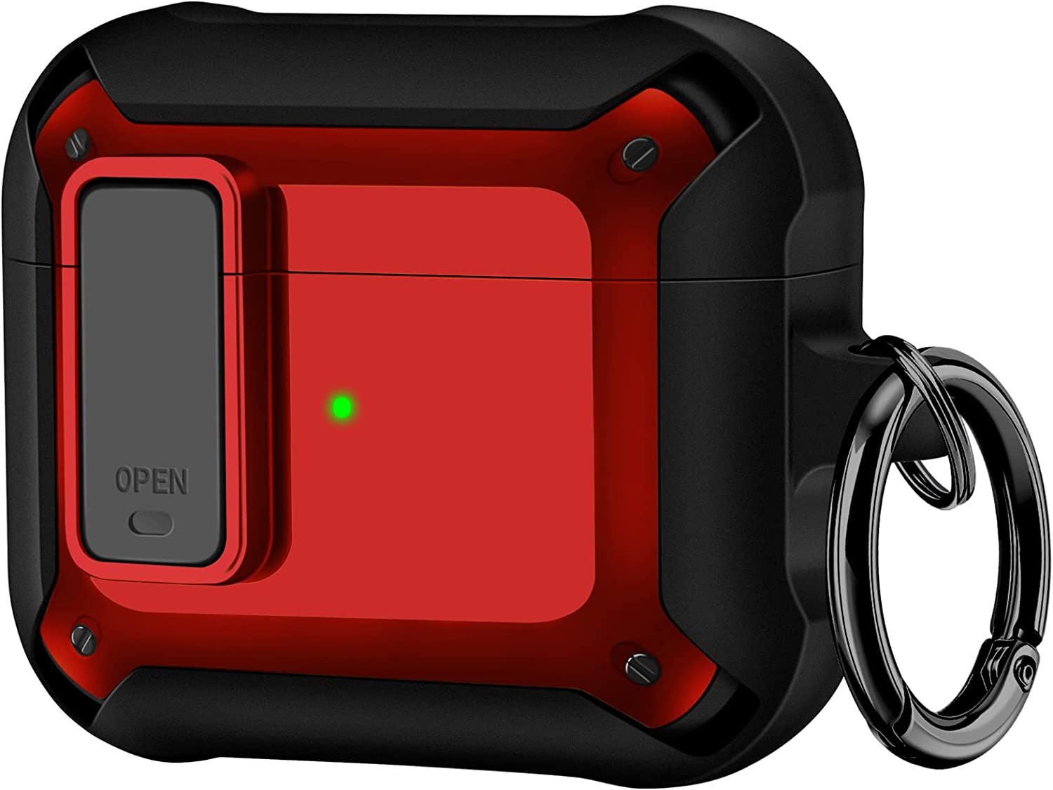 Apple AirPods 3rd Generation Case with Secure Lock Clip - Protective Cover for AirPods 3 (Black) - Perfect for Gym, Travel & Everyday Use