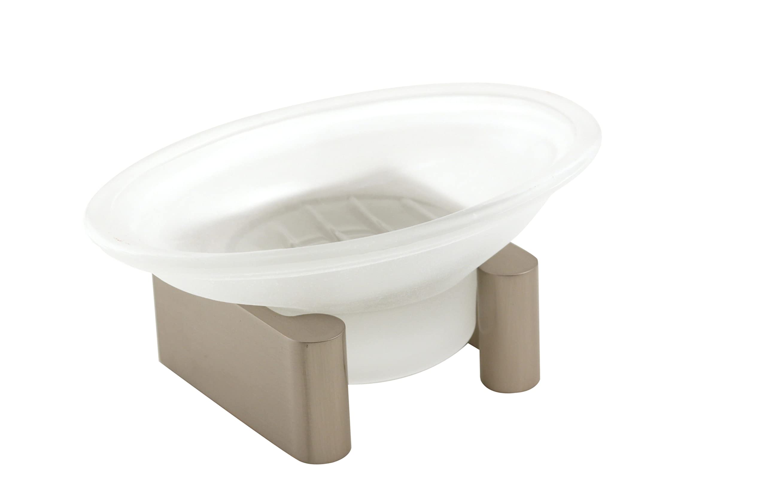Luna Soap Dish in Satin Nickel Finish – 2-3/4