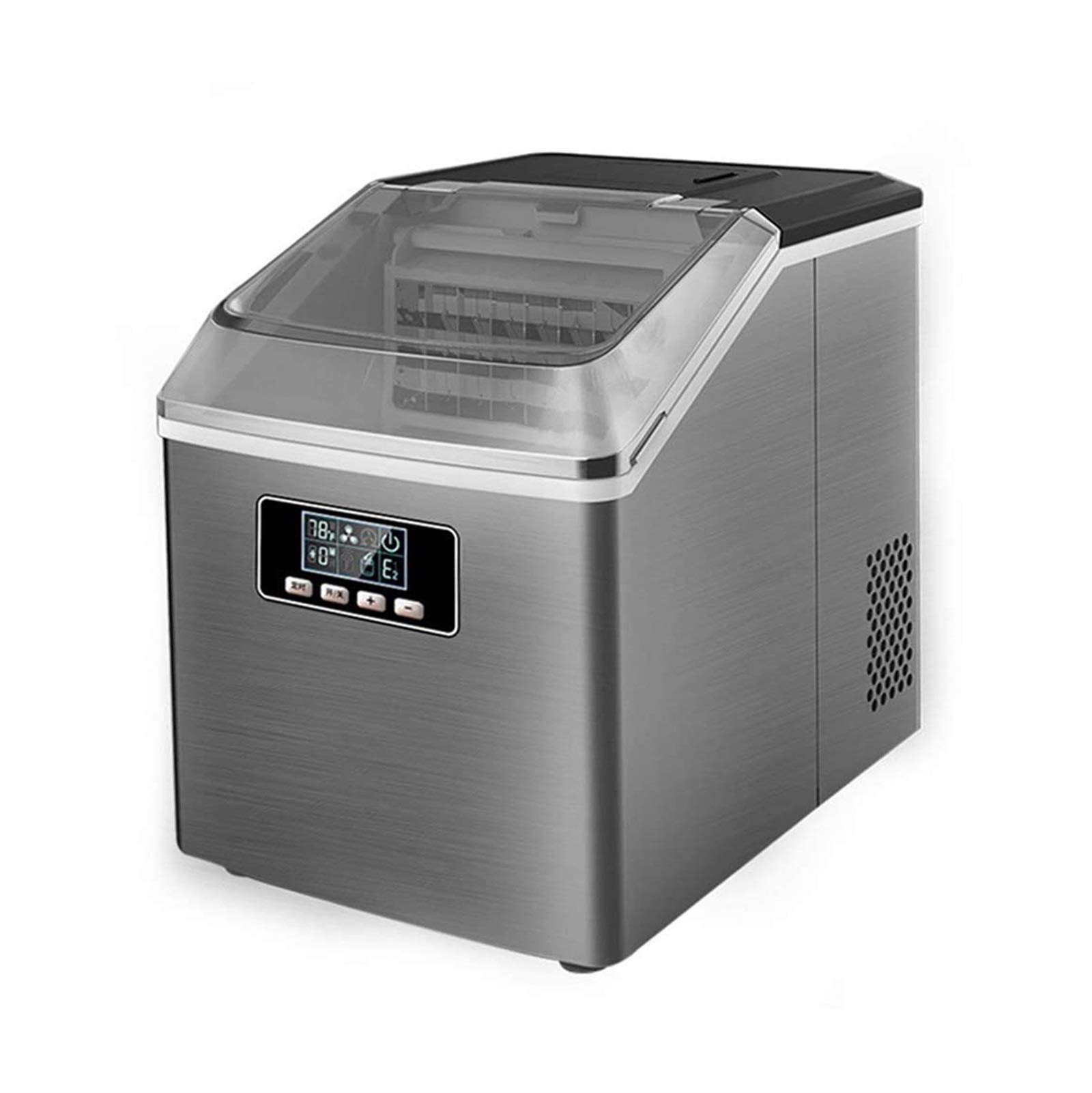 Portable Countertop Ice Maker Machine - 12 Minute Fast Ice Production, 55 lbs Daily Capacity with LED Display - Perfect for Parties, Mixed Drinks, Home Bars & Outdoor Gatherings - Includes 2L Water Tank, Ice Scoop & Basket - Compact Electric Ice Cube Maker for Kitchen, RV & Office Use