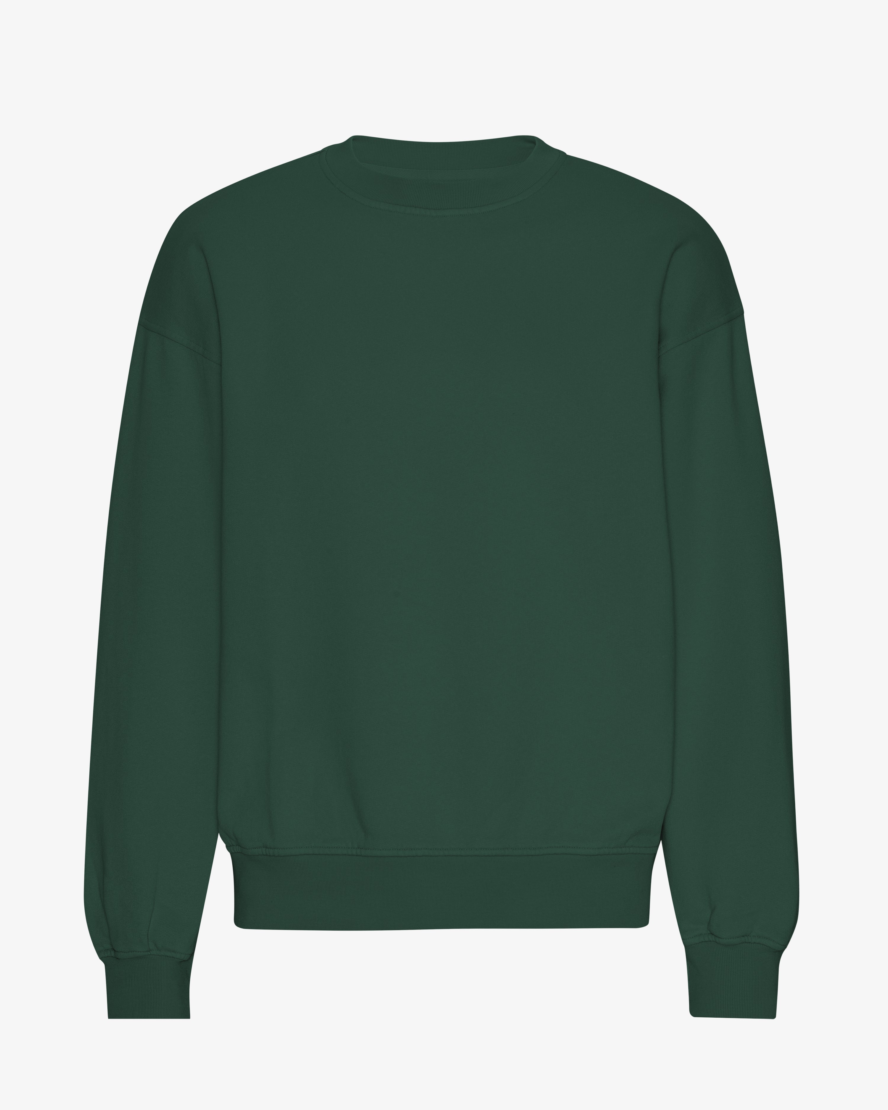 Organic Oversized Crewneck Sweatshirt - Emerald Green - Cozy & Stylish Loungewear for Women - Perfect for Casual Outings, Relaxing at Home, and Layering in Cool Weather