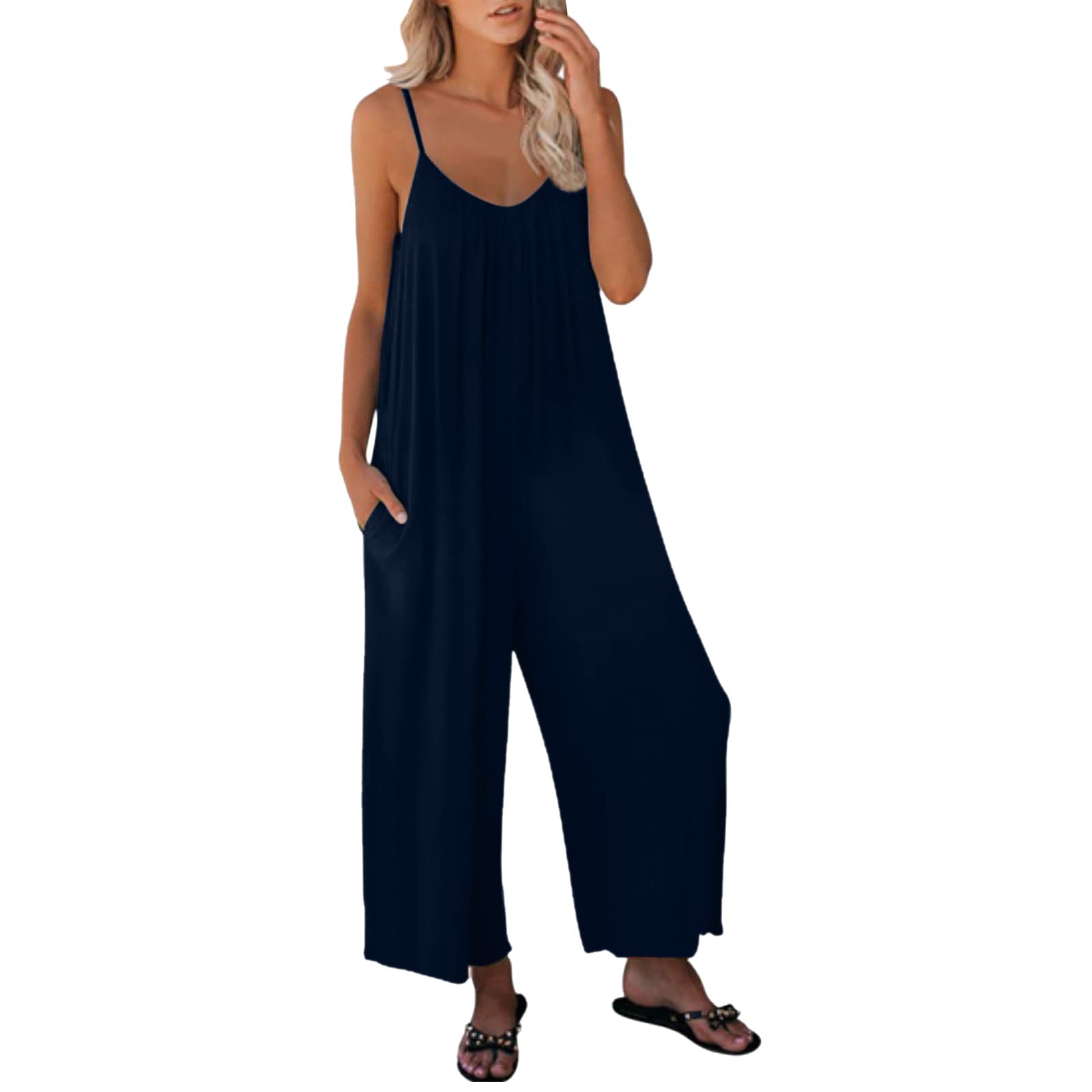 Women's Summer Tops - Sleeveless Loose Tunic T-Shirts with Batwing Sleeves & Pocket - Casual Solid Color Tank Tops for Beach, Travel & Everyday Wear
