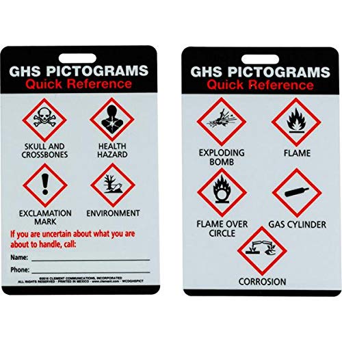 Brady 133208 GHS Wallet Cards - 10 Packs of 10 Cards (100 Total) | OSHA Compliant Chemical Safety Reference | Perfect for Workplace, Labs & Industrial Safety Training