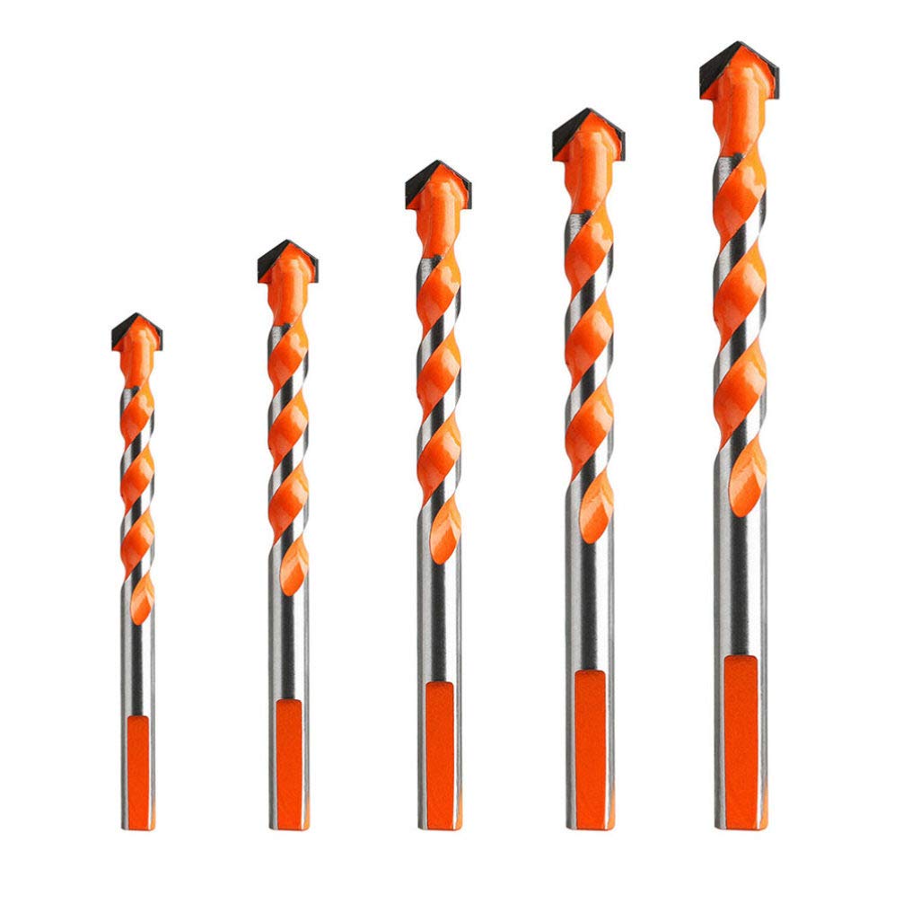 5pcs Overlord Alloy Triangle Spiral Drill Bits - High-Speed Steel Rotary Hole Opener for Electric Drills - Perfect for Wood, Metal & Plastic DIY Projects