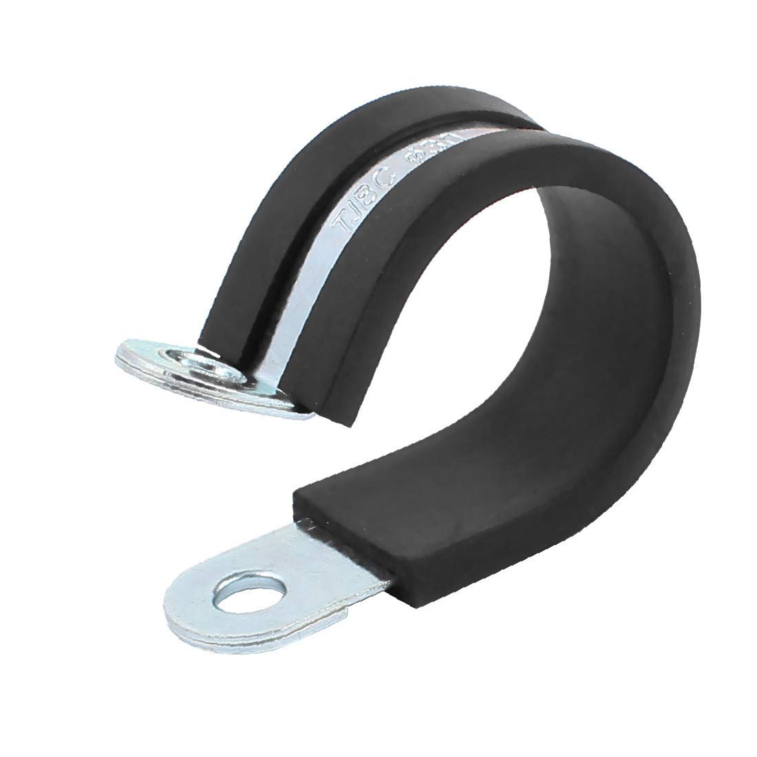 30mm Rubber Lined R-Shaped Zinc Plated Hose Pipe Clamps - Heavy Duty Cable Clips for Plastic Tubing, PVC Pipes & Automotive Hoses - Perfect for Plumbing, Irrigation & DIY Projects