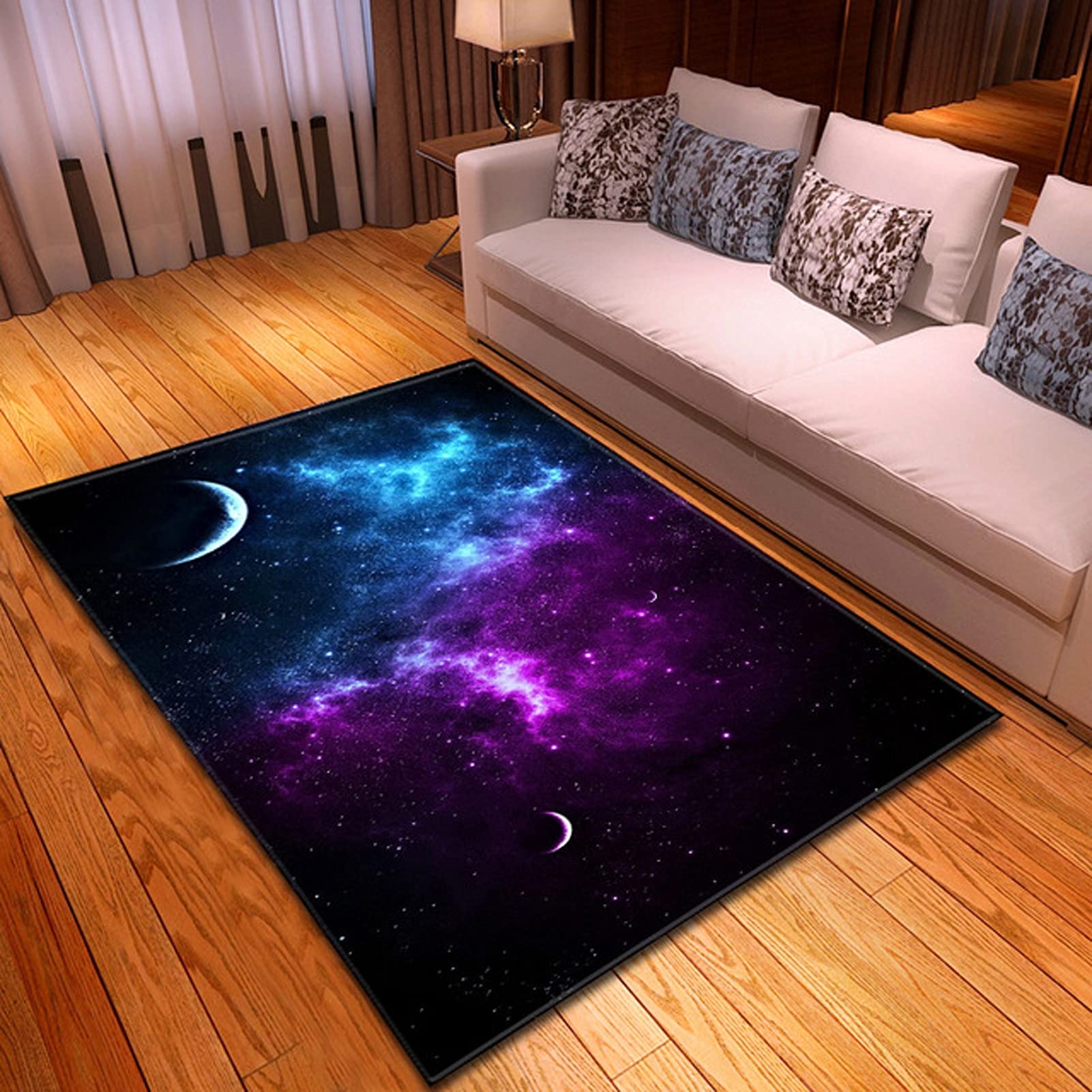 Soft Modern Area Rugs for Bedroom & Living Room - Non-Slip Rectangular Floor Carpet, 4'x5.3' (121.9cm x 160cm) - Artistic Home Decor for Cozy Spaces, Dorm Rooms & Office