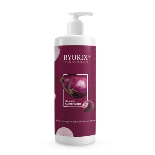 BYURIX Red Onion Hair Conditioner for Men & Women - Controls Hair Fall, Softens & Restores Shine - 250ml (Pack of 1) - Ideal for Damaged Hair & Daily Hair Care Routine