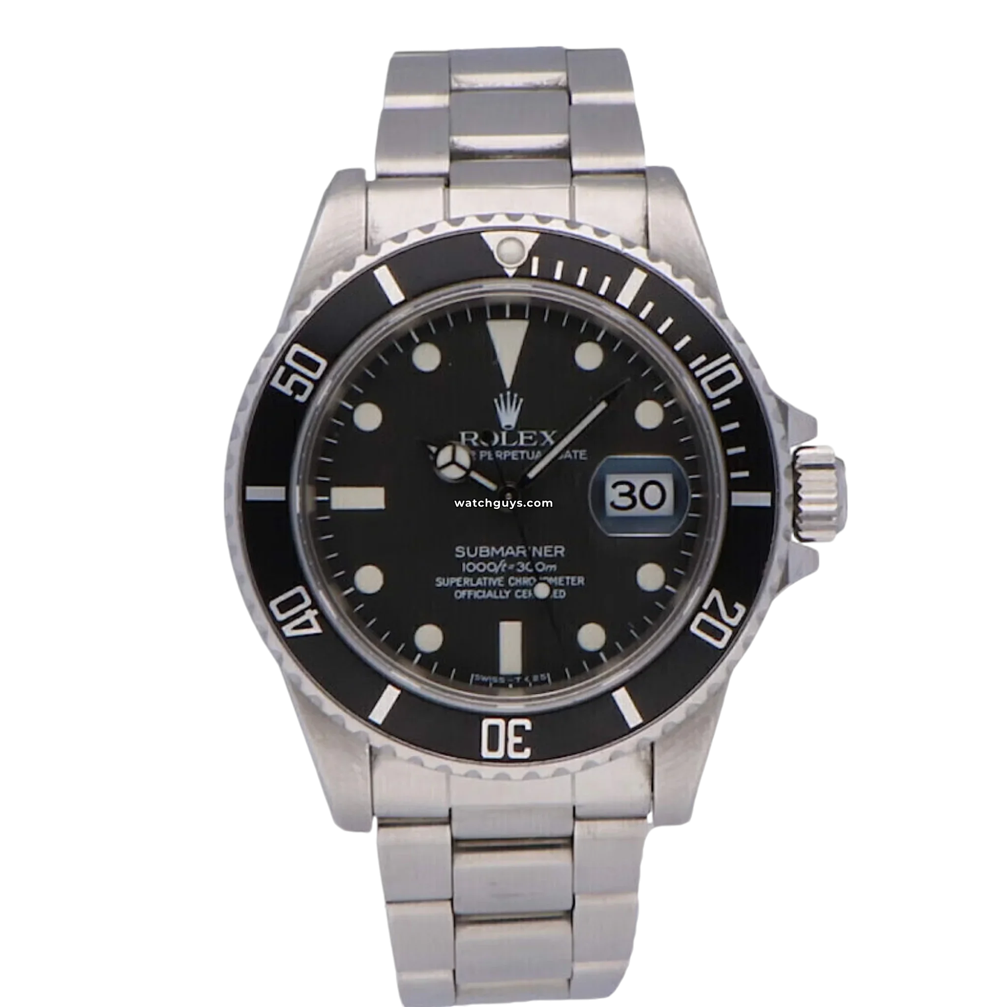 Rolex Submariner Date 16800 Men's Watch - Black Dial Stainless Steel Luxury Diver Watch - Perfect for Scuba Diving, Business & Formal Occasions
