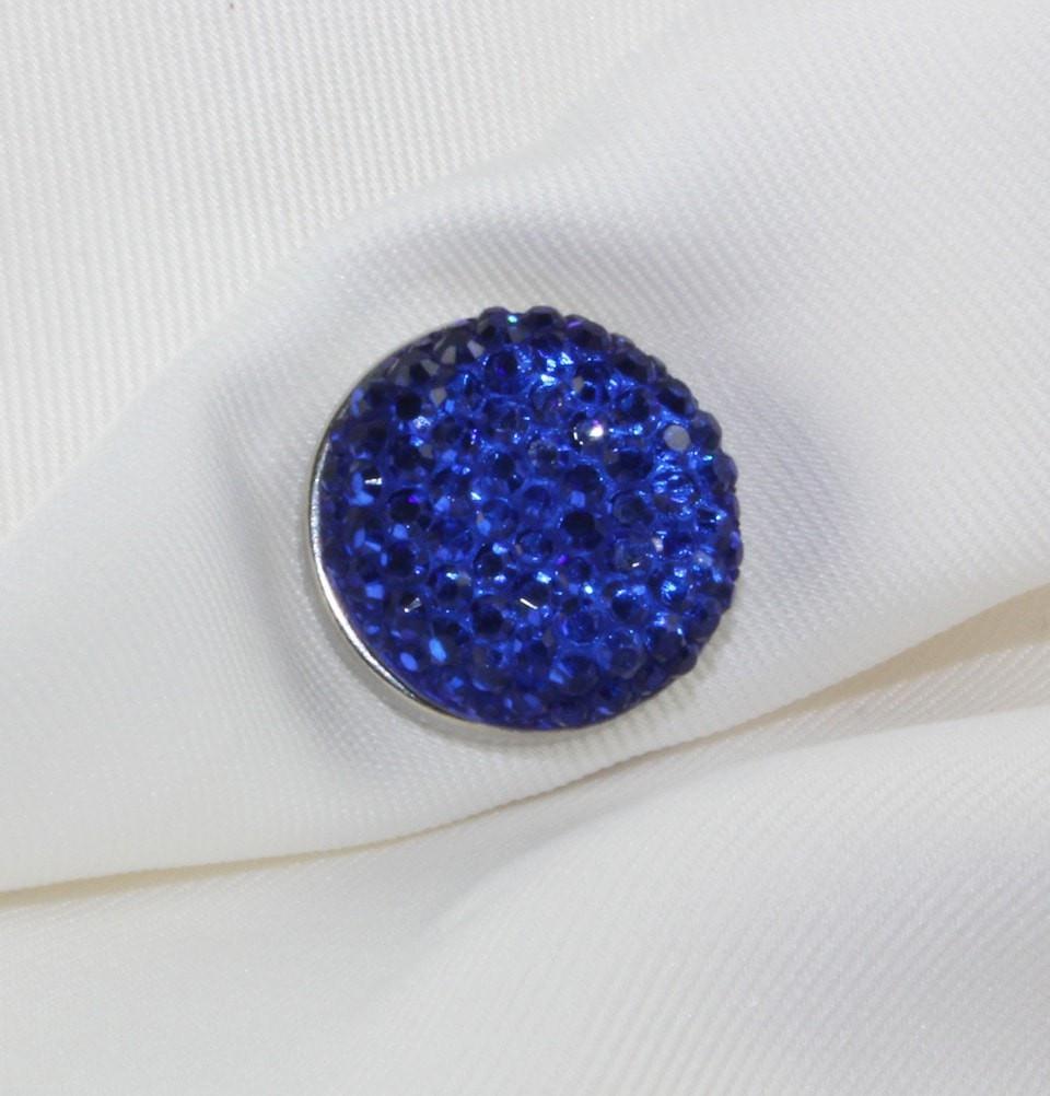 Elegant Blue Bejeweled Magnetic Hijab Pin - Secure & Stylish Headscarf Accessory for Muslim Women | Perfect for Daily Wear, Special Occasions & Modest Fashion