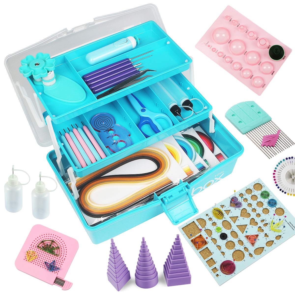Quilling Kits for Beginners & Adults - Complete Paper Quilling Tools Set with Quilling Paper Strips & Crimper for DIY Card Making, Scrapbooking & Home Decor