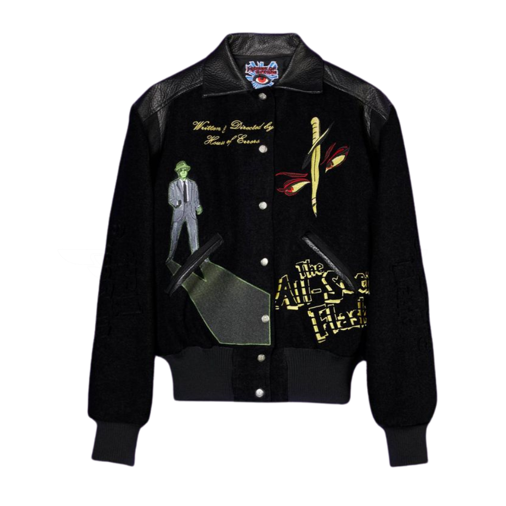 Gucci x House of Errors Embroidered Jacket for Men - Black Luxury Designer Streetwear Coat | Perfect for Casual Outings, Parties & Fashion Events