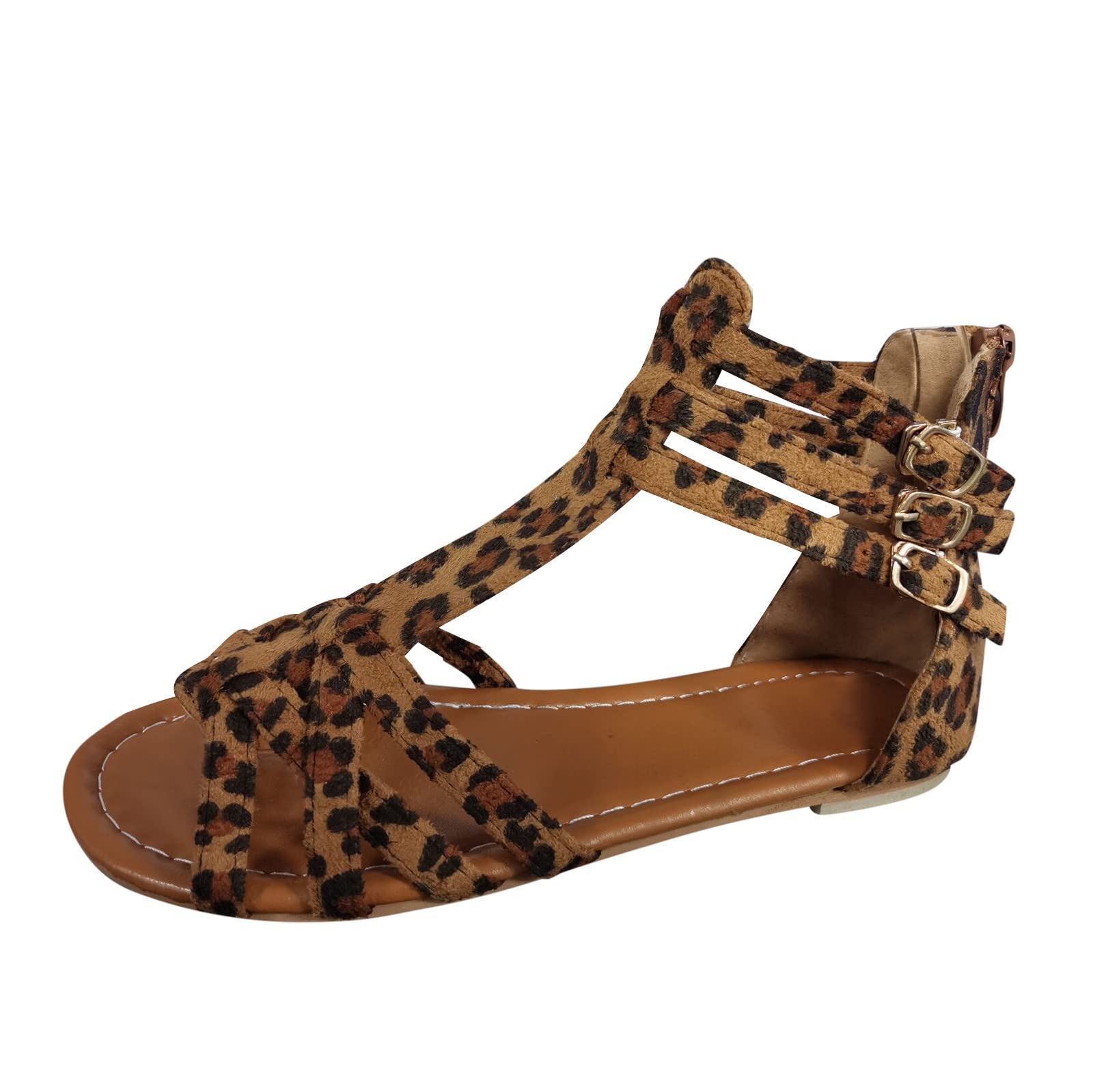 Breathable Women's Summer Sandals with Heels - Roman Outdoor Fashion Casual Shoes Size 10 | Perfect for Beach, Vacation & Everyday Comfort