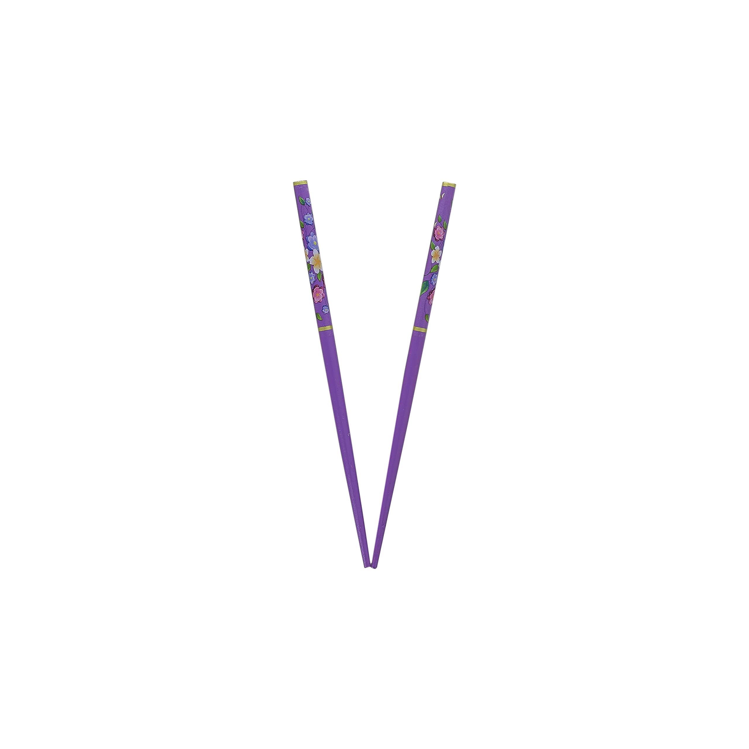 Floral Hair Sticks Chopsticks - Pack of 2 Purple Hair Pins for Bun Updo, Bridal Wedding, Cosplay & Vintage Hairstyles