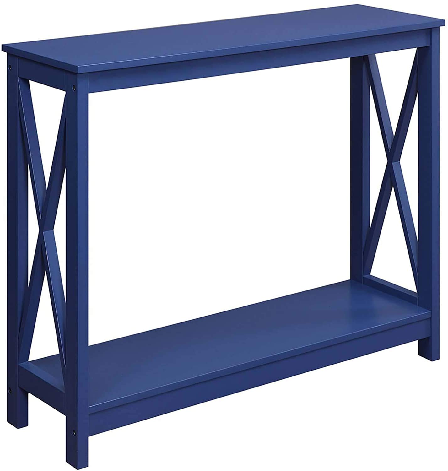 Convenience Concepts Oxford Console Table - Cobalt Blue Entryway Sofa Table, Narrow Hallway Furniture for Small Spaces | Perfect for Living Room, Bedroom & Apartment Decor