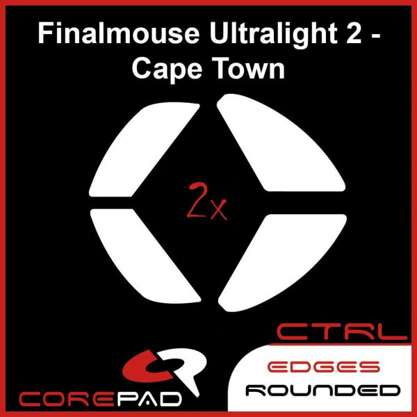 Corepad Skatez CTRL Mouse Feet - Compatible with Finalmouse Ultralight 2 Cape Town, Starlight 12 & UltralightX - Smooth Gliding for Gaming & Precision Work