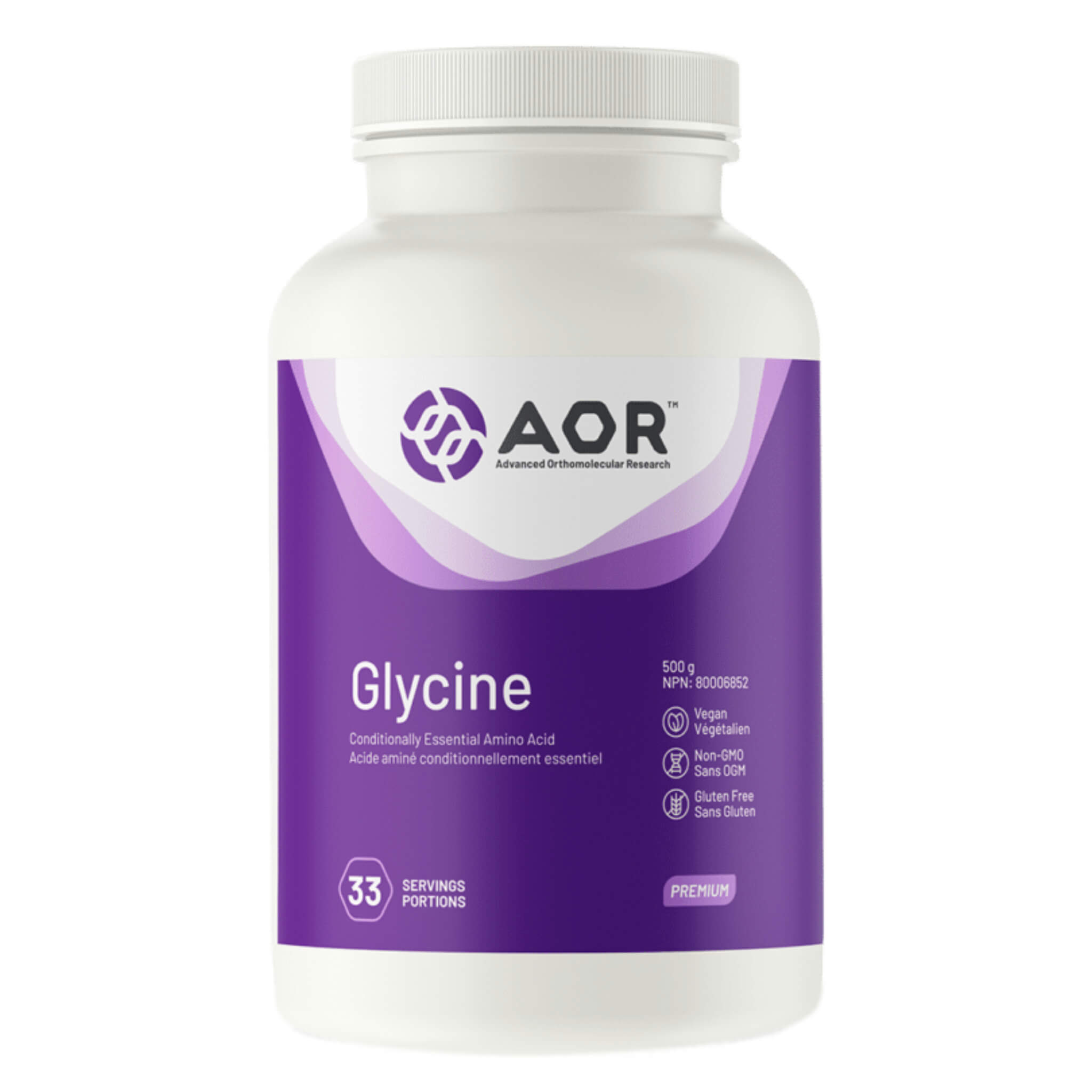 Pure Glycine Powder 500g - Amino Acid Supplement for Sleep, Stress Relief & Muscle Recovery - Vegan & Non-GMO (500 Gram Jar)