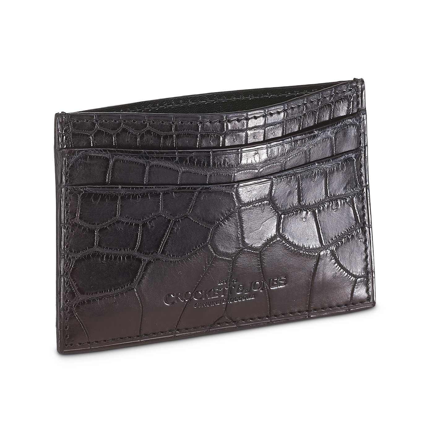 Premium Black Crocodile Leather Card Holder - Slim RFID Blocking Wallet for Men & Women | Perfect for Business Cards, Credit Cards, and Everyday Use