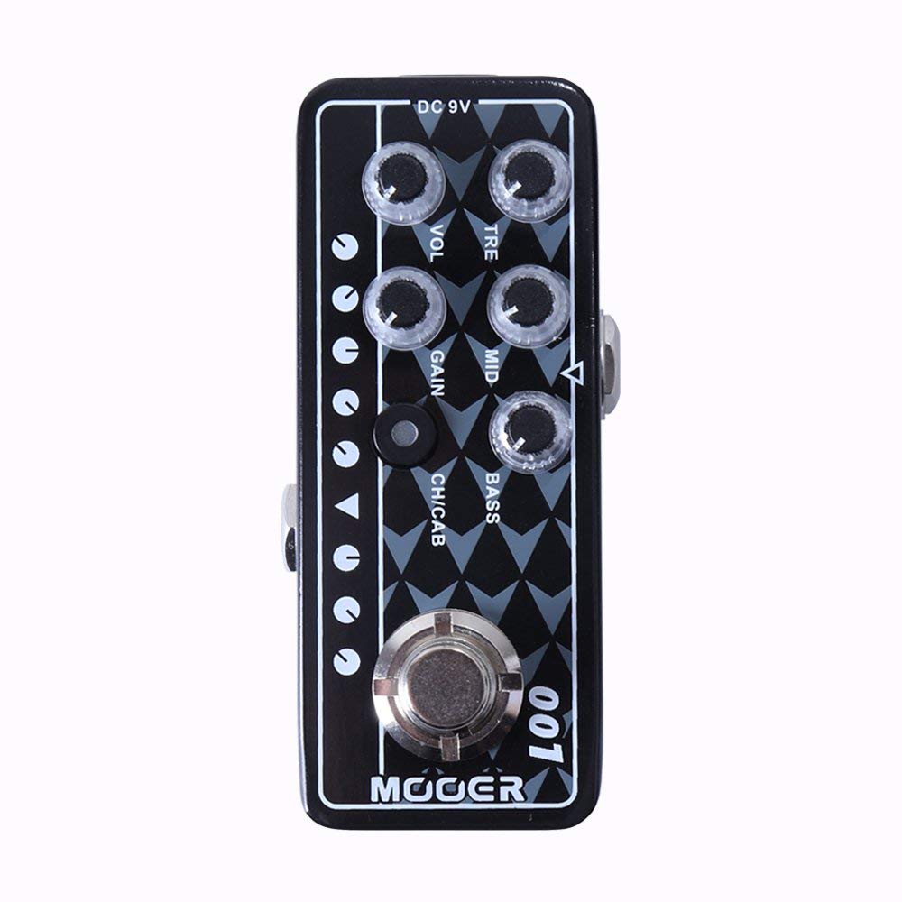 MOOER 001 Gas Station Guitar Digital Preamp Pedal - High-Quality Effects Processor for Electric Guitar, Bass & Acoustic - Perfect for Live Performances, Studio Recording & Practice Sessions