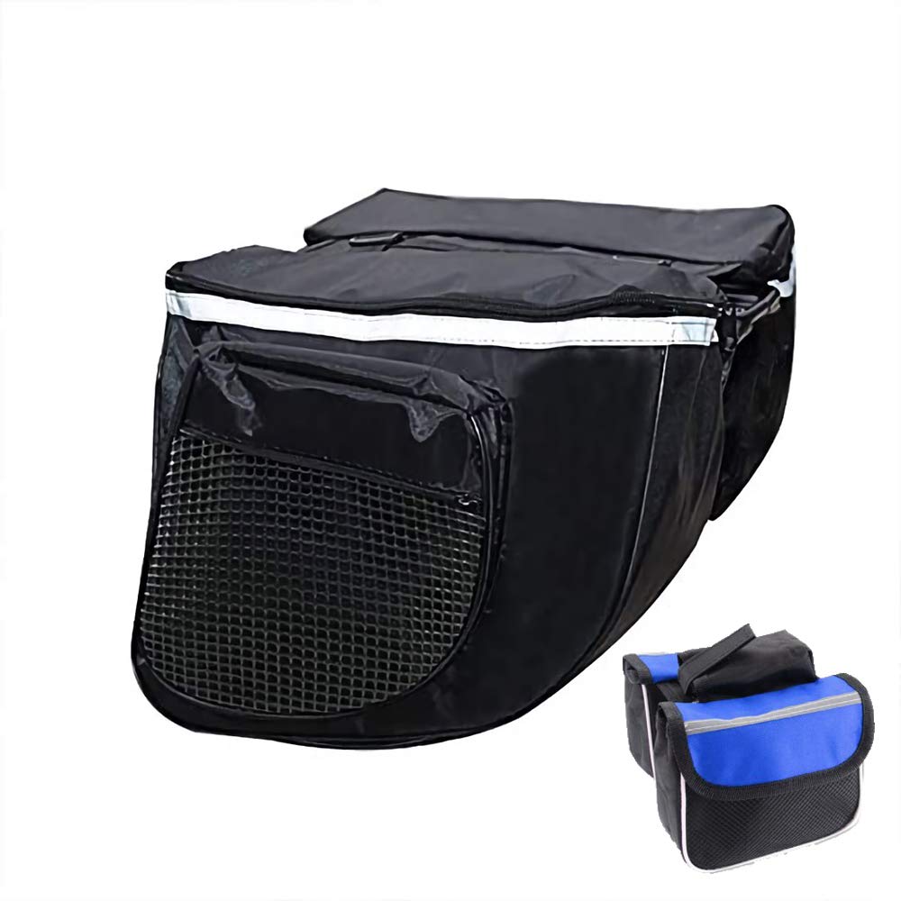 **Waterproof Bike Rear Seat Bag & Frame Bag Set - 2PCS Camouflage Cycling Cargo Carrier for Mountain/Road Bikes - Durable Storage Organizer for Commuting, Touring & Outdoor Sports**    *(Perfect for carrying tools, snacks, phones & essentials during cycling adventures, daily commutes, or long-distance touring.)*