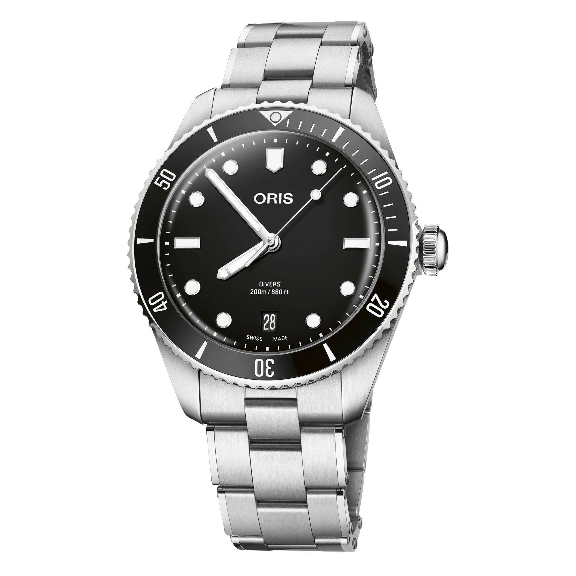 Oris Divers Date 39mm Black Dial Men's Watch 01 733 7795 4054 Set | Swiss Automatic Diving Watch for Men | Perfect for Scuba Diving, Water Sports & Everyday Wear