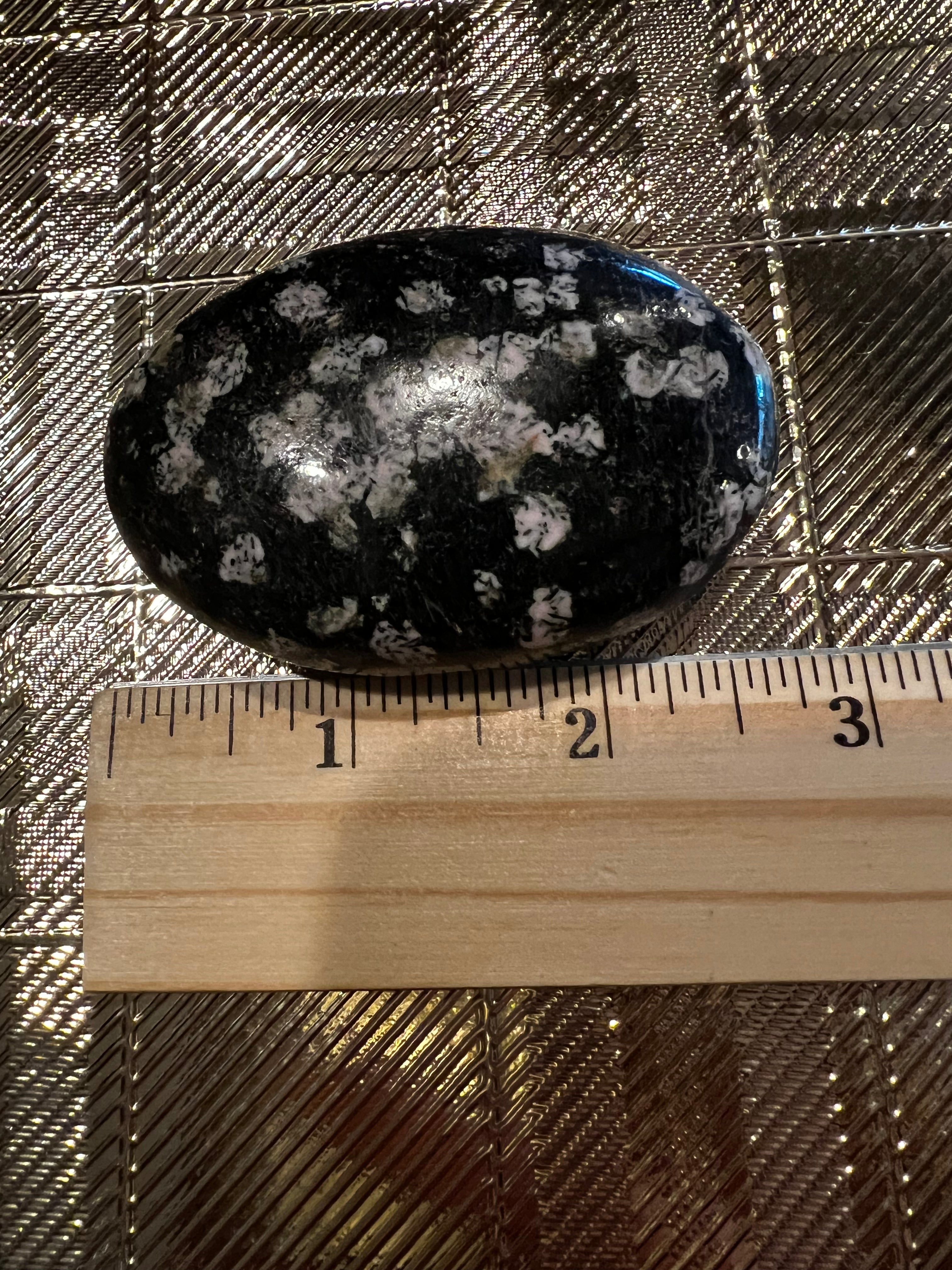 Snowflake Obsidian Palm Stone 2.5