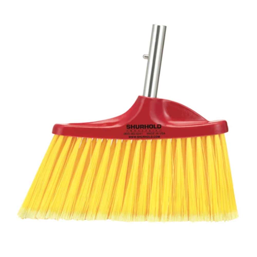 Shurhold Angled Floor Broom - Heavy Duty Deck Brush for Boat, RV & Outdoor Cleaning - Perfect for Marine, Camping & Garage Use