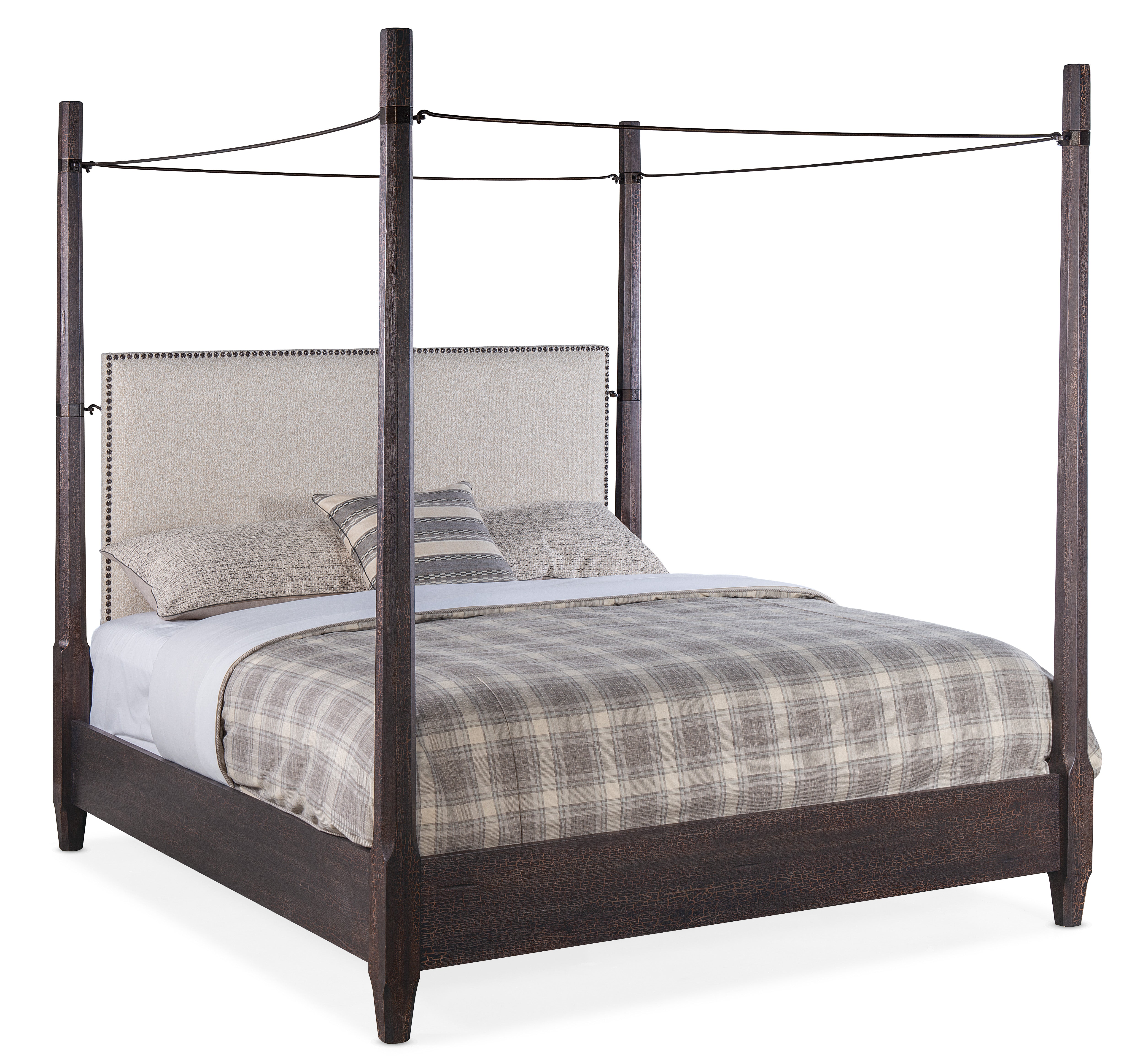 Big Sky California King Canopy Poster Bed Frame - Elegant & Spacious Bedroom Furniture for Master Suite or Guest Room