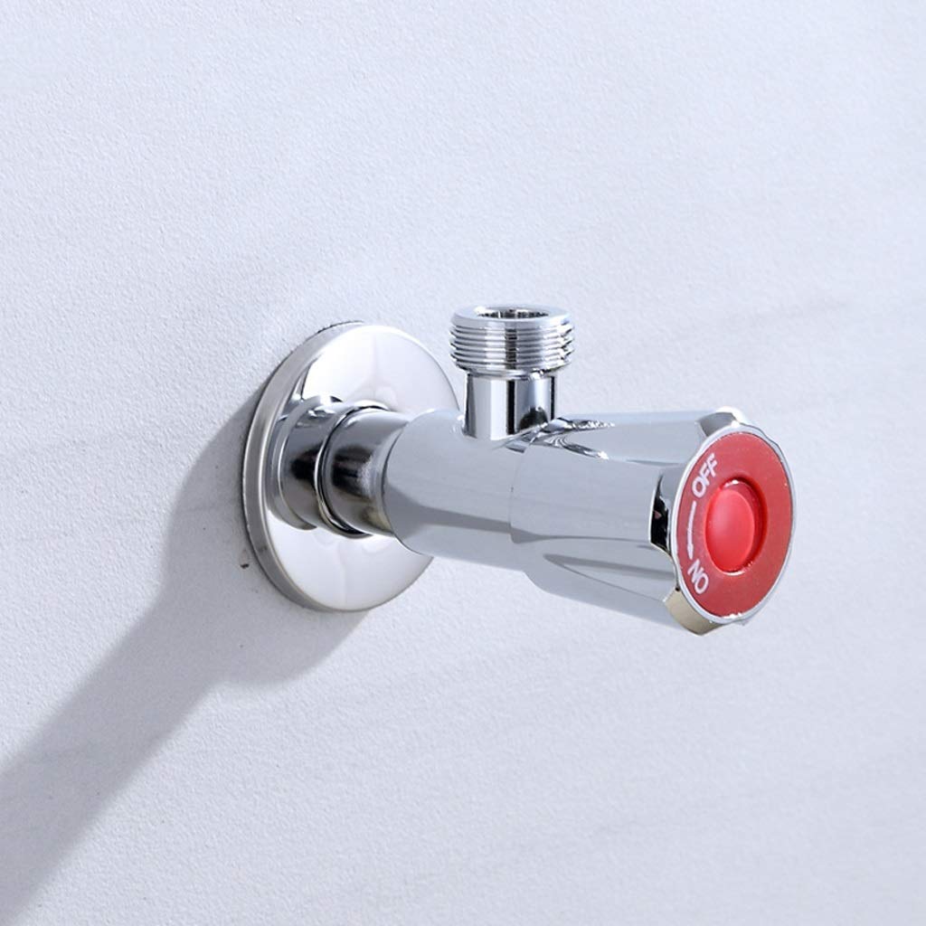 GRETD 1PC Hot & Cold Water Angle Valve - G1/2 Thread Brass Triangle Valve for Kitchen, Bathroom, Toilet, Heater & Sink - Perfect for Water Supply Control in Homes & Commercial Buildings
