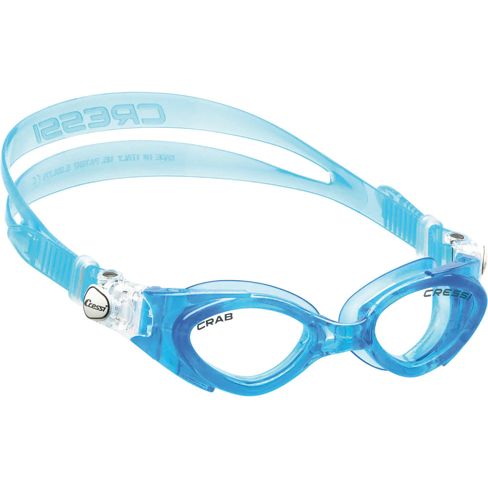 Cressi Crab Blue Snorkeling Mask - Anti-Fog, Comfort Fit Scuba Diving Gear for Men & Women - Perfect for Ocean, Pool, and Beach Adventures