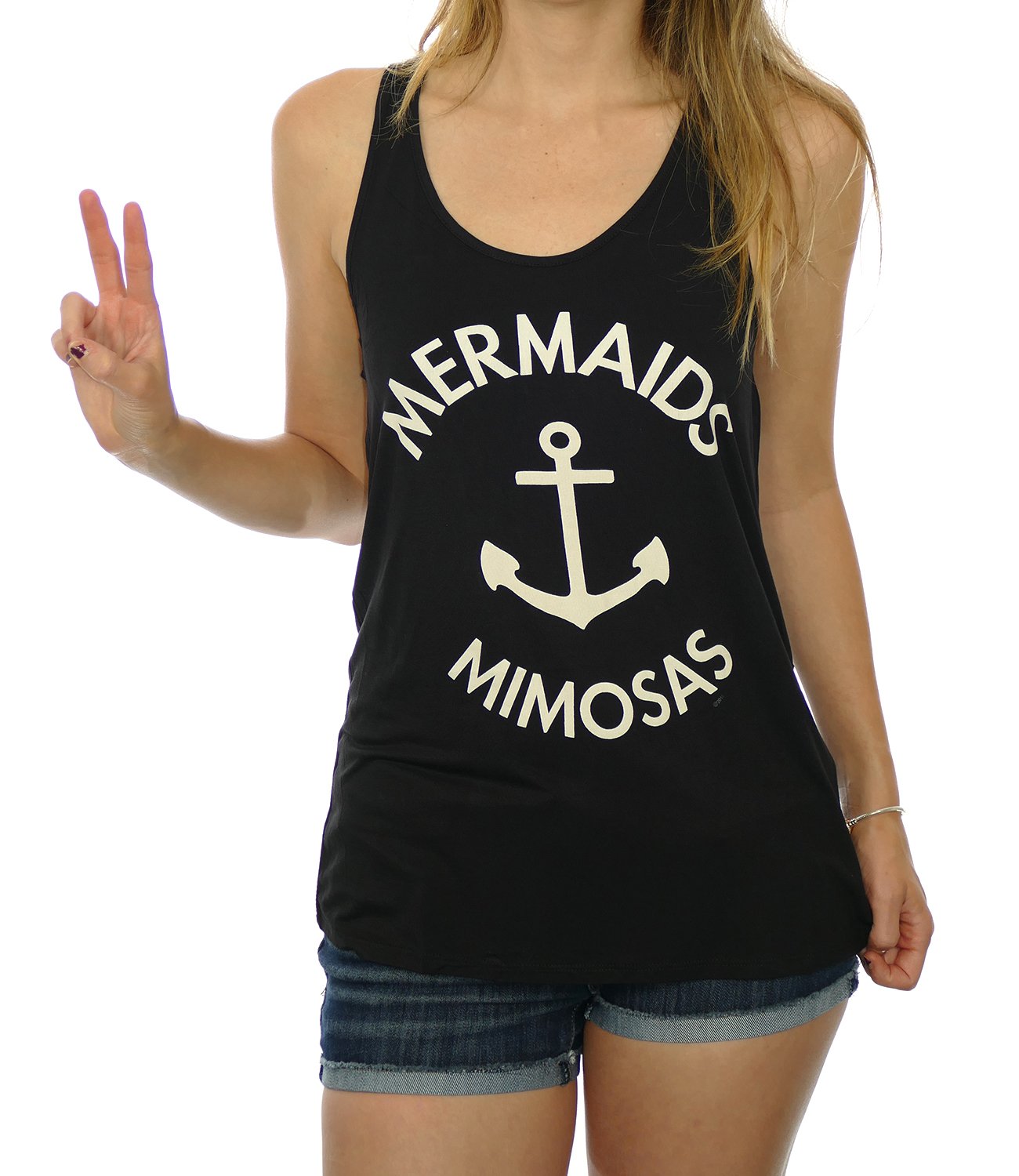 Shop Delfina Mermaids and Mimosas Women's Racerback Tank Top - Breathable Workout & Yoga Tank for Women - Perfect for Gym, Running, and Summer Outfits