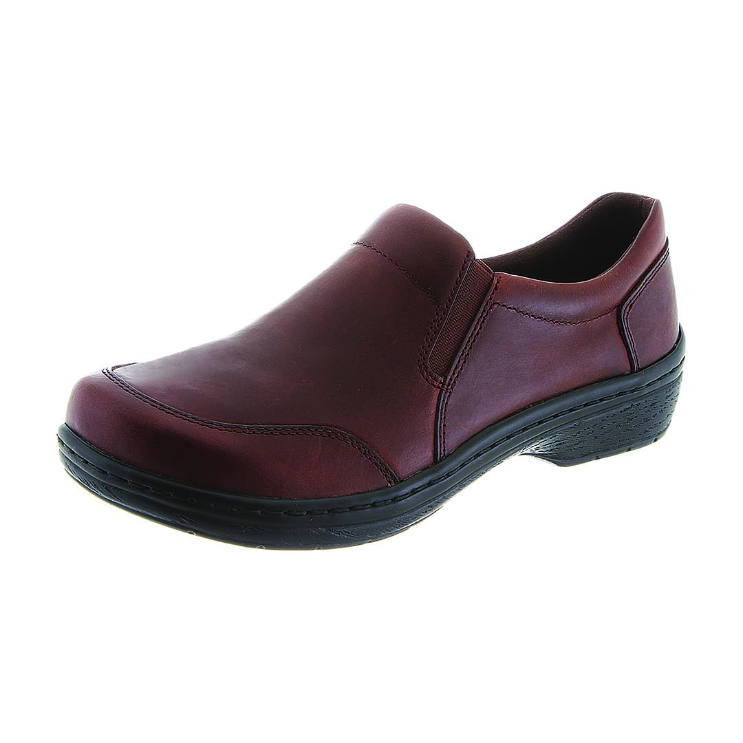 Klogs Arbor Men's Comfortable Slip-Resistant Work Shoes - Non-Slip Leather Slip-On Shoes for Nurses, Chefs & Restaurant Workers - Perfect for Healthcare, Food Service & Industrial Work Environments