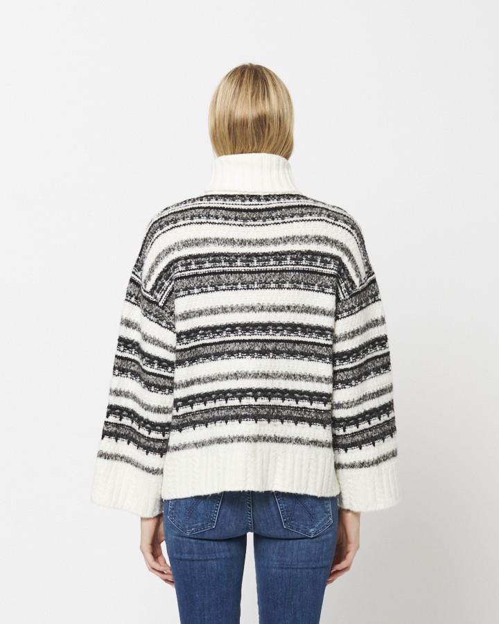 Anya Knit Turtleneck Sweater for Women - Cozy Winter Pullover with Railroad Stitch Design | Perfect for Office, Date Night & Holiday Outfits