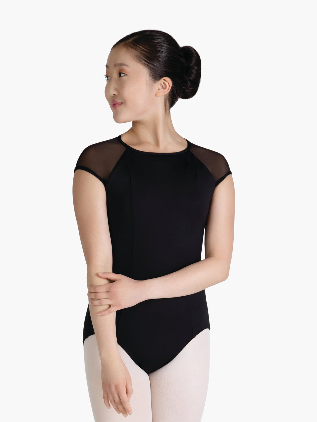 SE1076C Women's Mesh Sleeve Raglan Leotard - Breathable Dancewear for Ballet, Yoga & Gymnastics - Perfect for Performances, Practice & Workouts