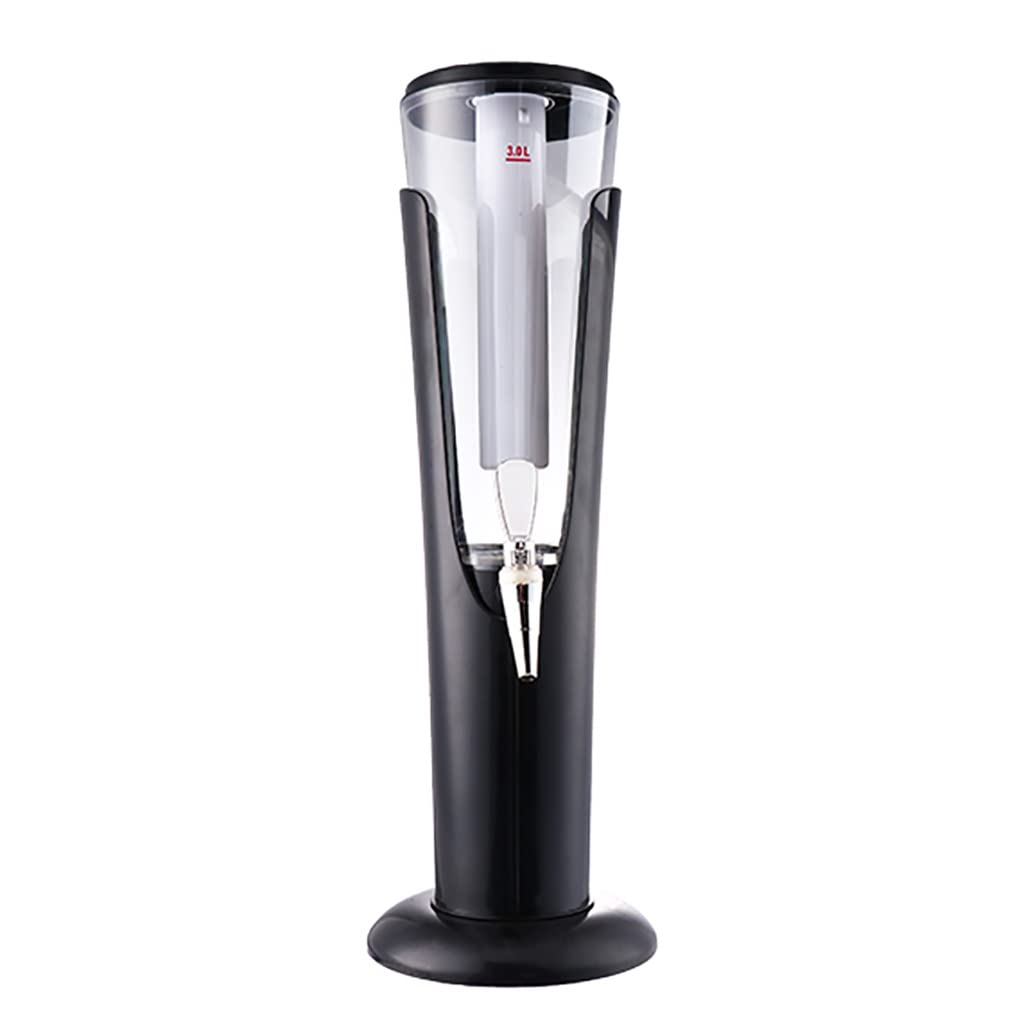 Milisome LED Color Changing Wine Beer Tower Dispenser - 3 Gallon Beverage Juice Server with Drip-Free Spout for Parties, Bars, Restaurants, KTV & BBQ Events | Perfect for Weddings, Birthday Celebrations & Outdoor Gatherings