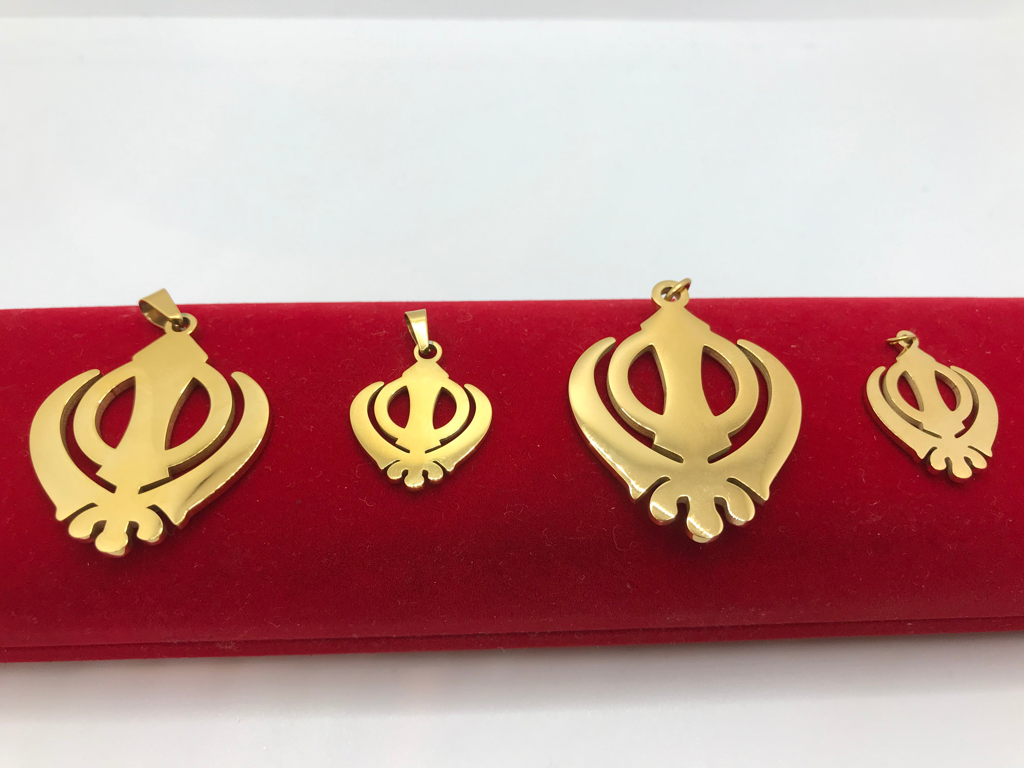 18k Gold Plated Khanda Necklace - Spiritual Sikh Jewelry for Men & Women - Perfect for Religious Ceremonies, Weddings & Everyday Wear