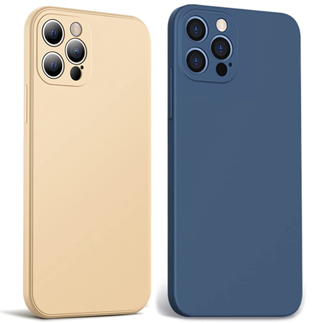 Premium iPhone 12 Pro Case with Camera Lens Protector - Liquid Silicone Gel Rubber Cover for Women (6.1