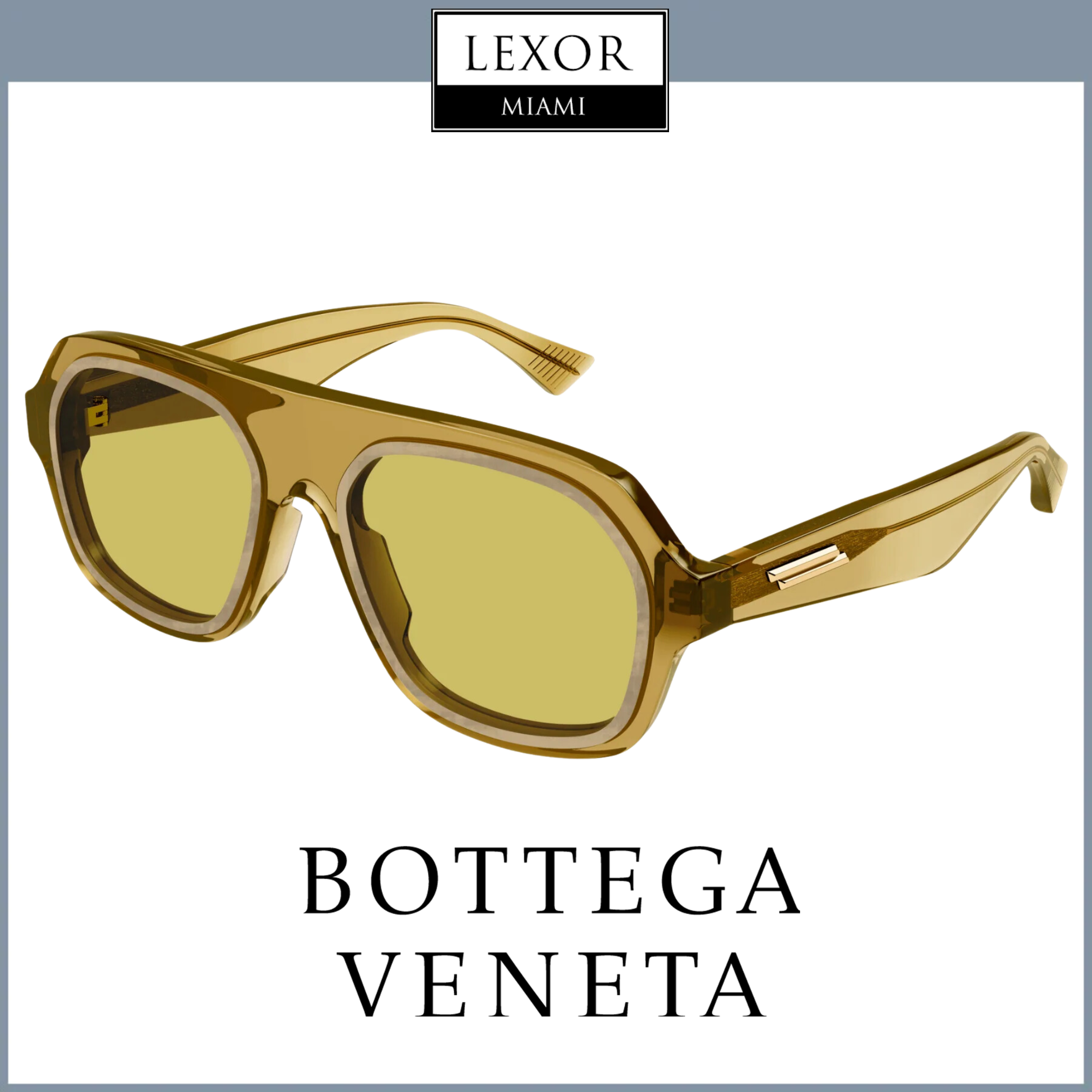 Bottega Veneta BV1217S 003 53mm Recycled Acetate Sunglasses for Men - Stylish UV Protection Shades for Outdoor Activities & Fashion Statement