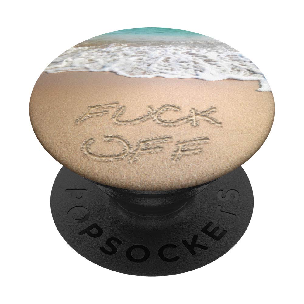Cute Funny Sarcastic Beach Sand Quotes PopSocket - Swappable Grip for Phones & Tablets, Perfect for Summer Travel & Outdoor Adventures