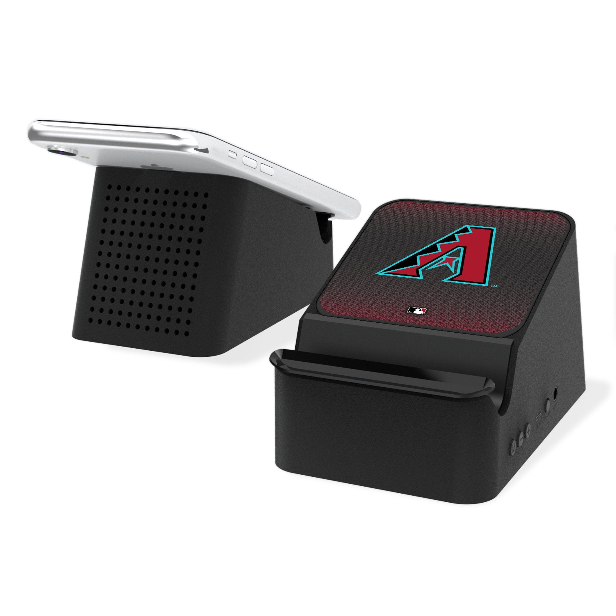 Arizona Diamondbacks Wireless Charging Station with Bluetooth Speaker - Fast Qi Charger & Portable Speaker for Home, Office, and Travel