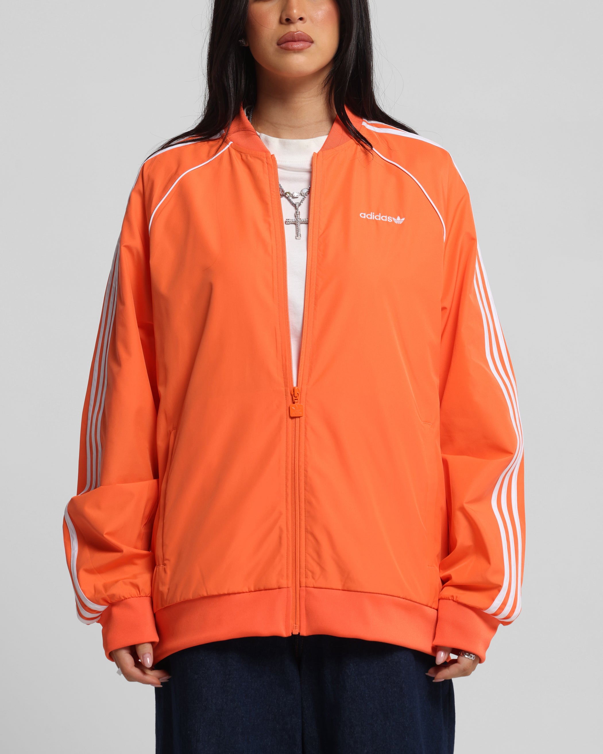 Adidas Archive Track Jacket for Men & Women - Orange Retro Running Jacket - Lightweight Windbreaker for Jogging, Gym & Streetwear Fashion