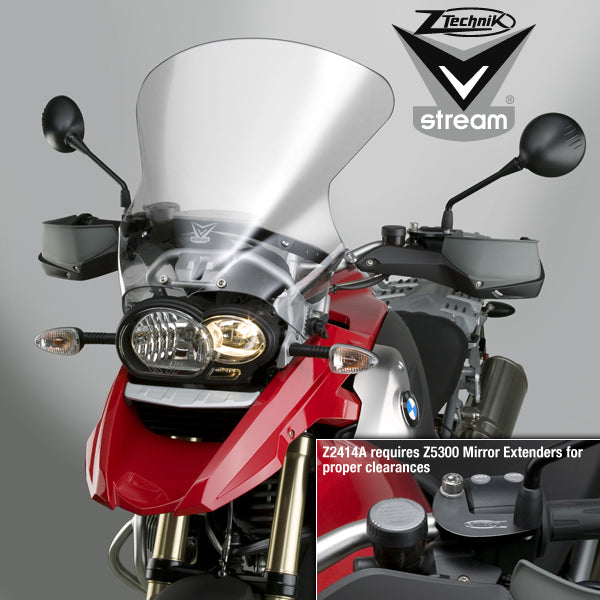 ZTechnik R1200GS (2008-2012) VStream Windshield - High Performance Motorcycle Windshield for BMW R1200GS Adventure - Perfect for Long Distance Touring & Highway Riding