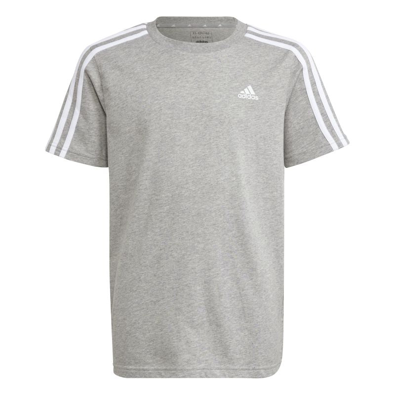 Adidas Boys Essentials 3-Stripes T-Shirt - Comfortable Cotton Tee for Kids - Perfect for School, Sports & Everyday Wear
