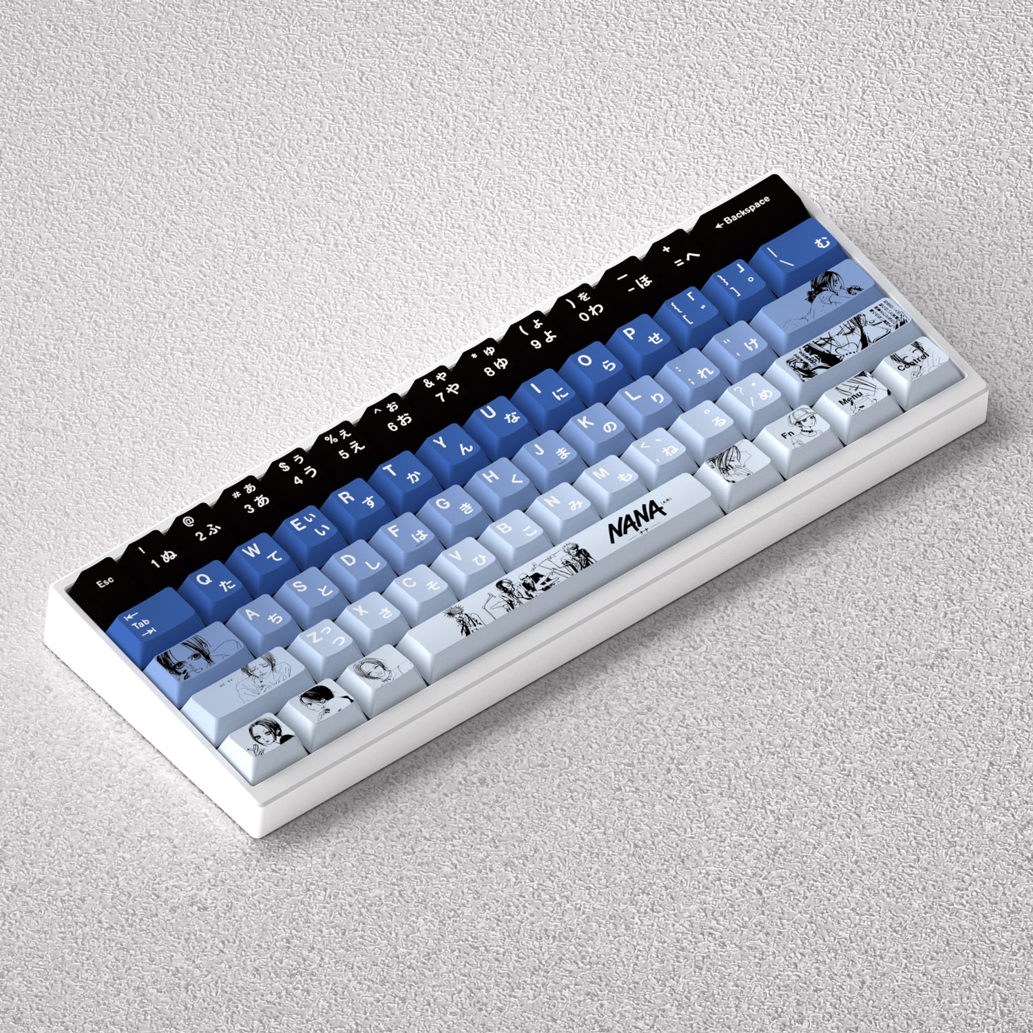 Anime Themed NANA Keycap Set - PBT Material, Factory Height, Compatible with 60% 65% 68% Mechanical Keyboards - Perfect for Gaming, Typing & Custom Keyboard Builds