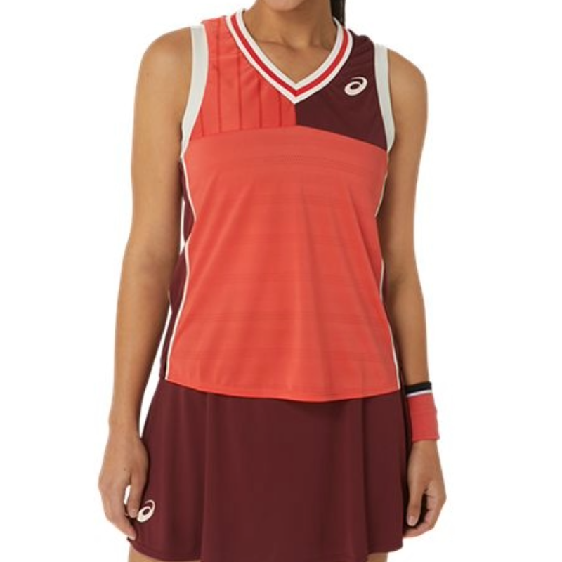 ASICS Women's Match Tank Top - Breathable Workout Shirt for Running & Gym in Red Snapper | Lightweight & Moisture-Wicking Activewear for Women