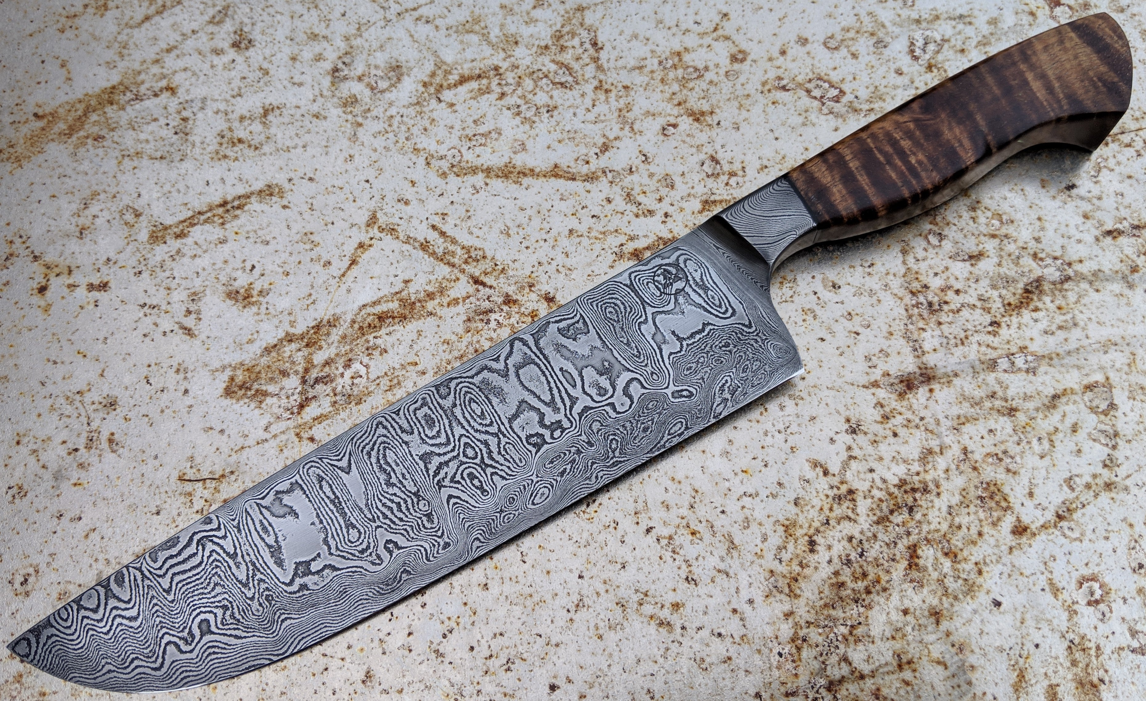 Attell 210mm Integral Churrasco Knife - High Carbon Stainless Steel BBQ Knife for Grilling, Slicing Meat & Outdoor Cooking - Perfect for Steak, Roasts & Brazilian Churrasco