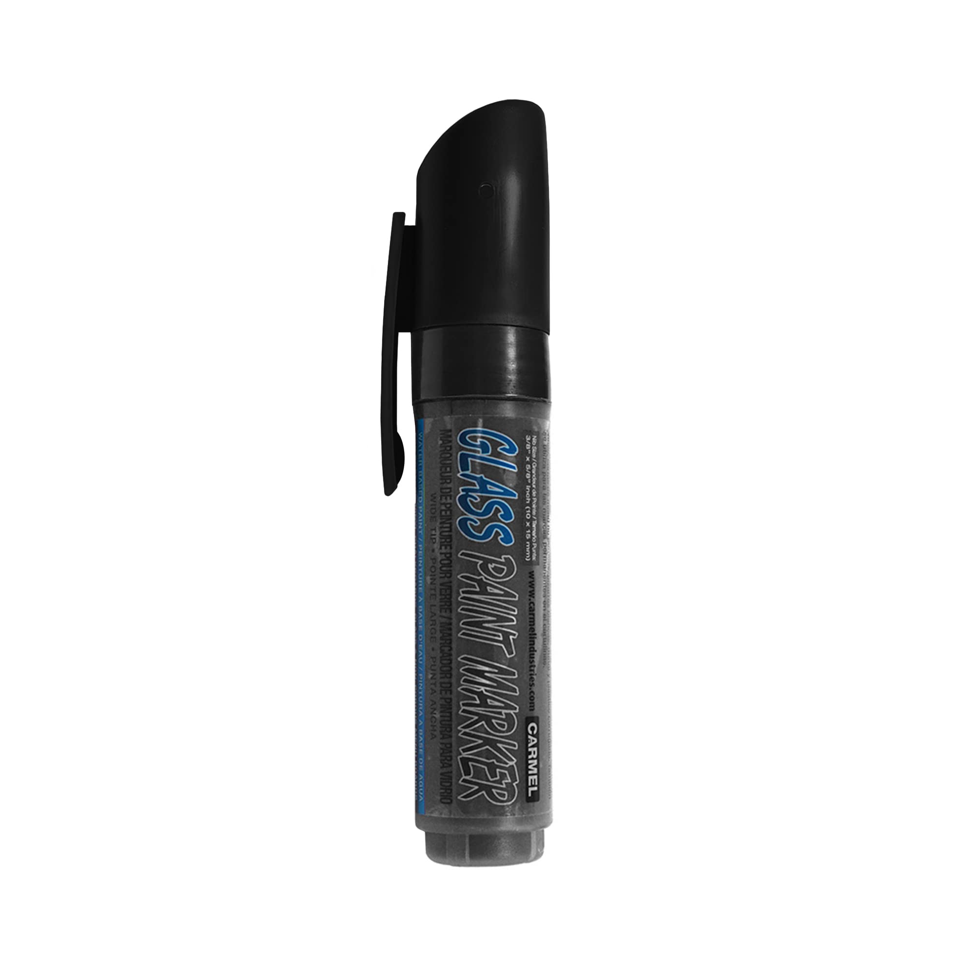 Carmel Glass Paint Marker - Black Wide Tip for DIY Crafts, Glass Decor, and Sign Making - Perfect for Windows, Mirrors, and Ceramics