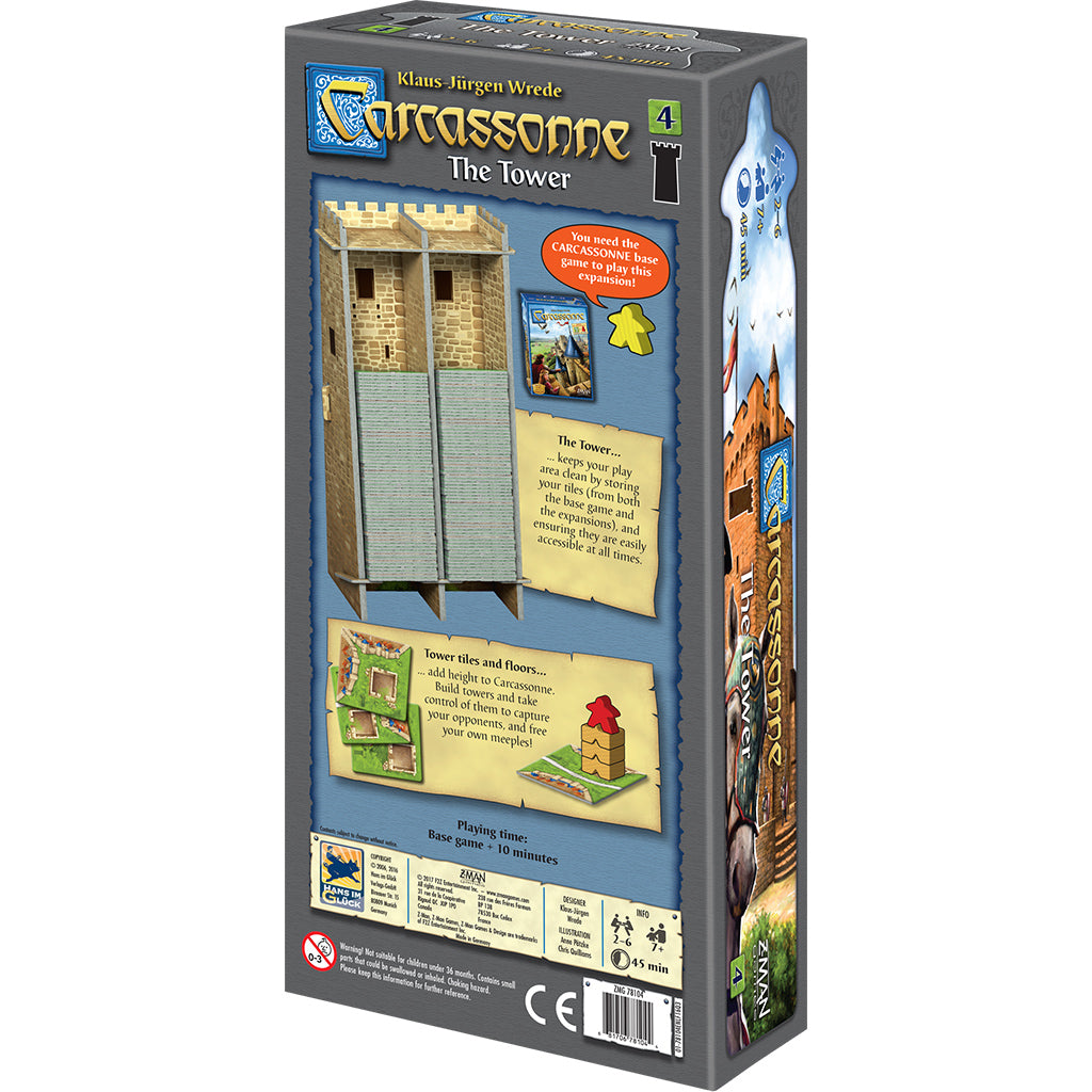 Carcassonne Expansion 4: The Tower - Strategic Board Game for Family Game Nights & Competitive Play