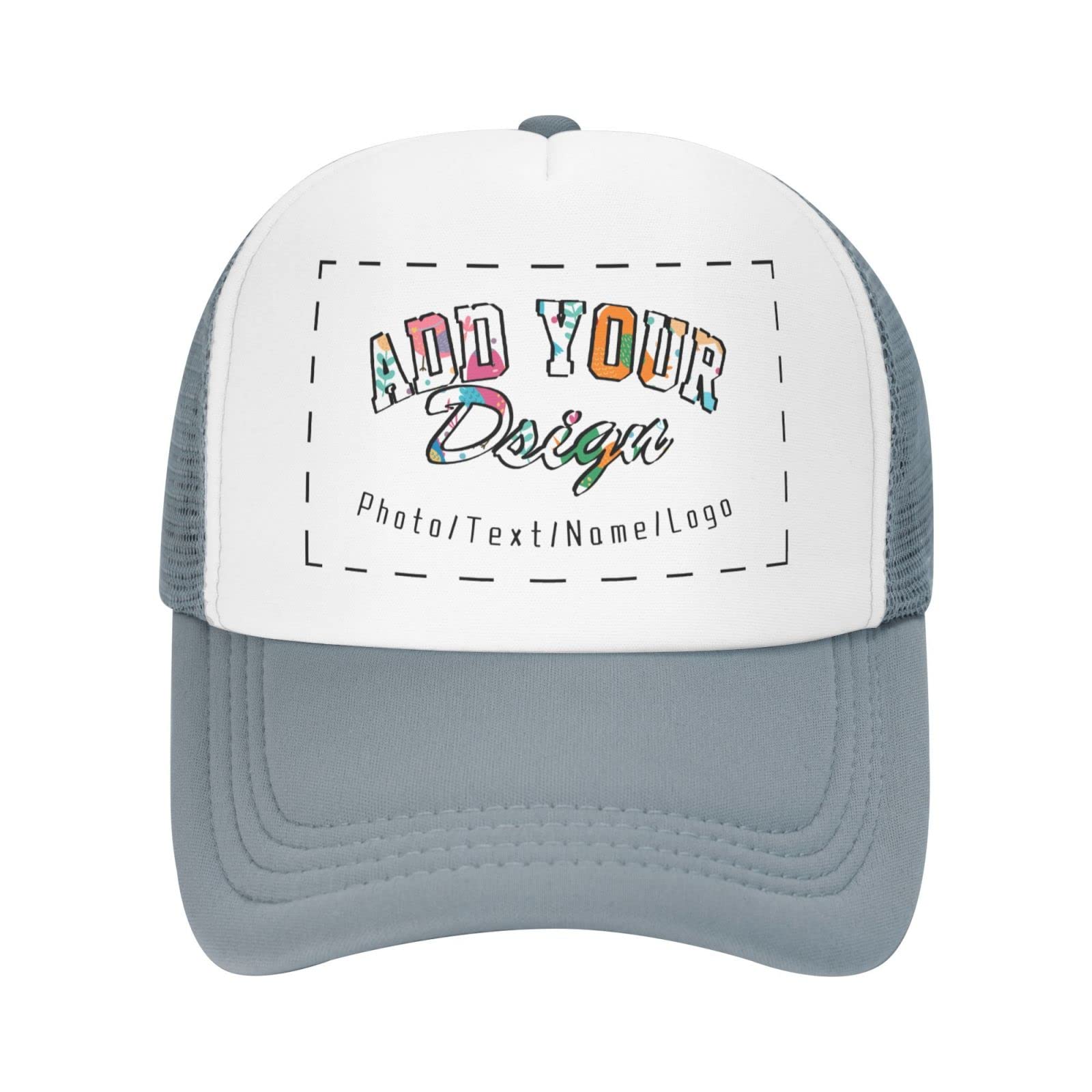 Custom Trucker Hats for Men & Women - Personalized Photo Baseball Cap - Design Your Own Embroidered Dad Hat & Mom Hat - Perfect for Outdoor Activities, Sports Events & Casual Wear