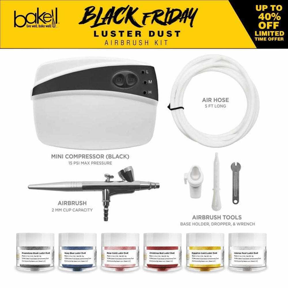 Professional Black Airbrush Kit for Makeup, Tattoo & Nail Art - Perfect for Beginners & Artists (Black Friday Special) - Great for Cosplay, Body Painting & DIY Crafts