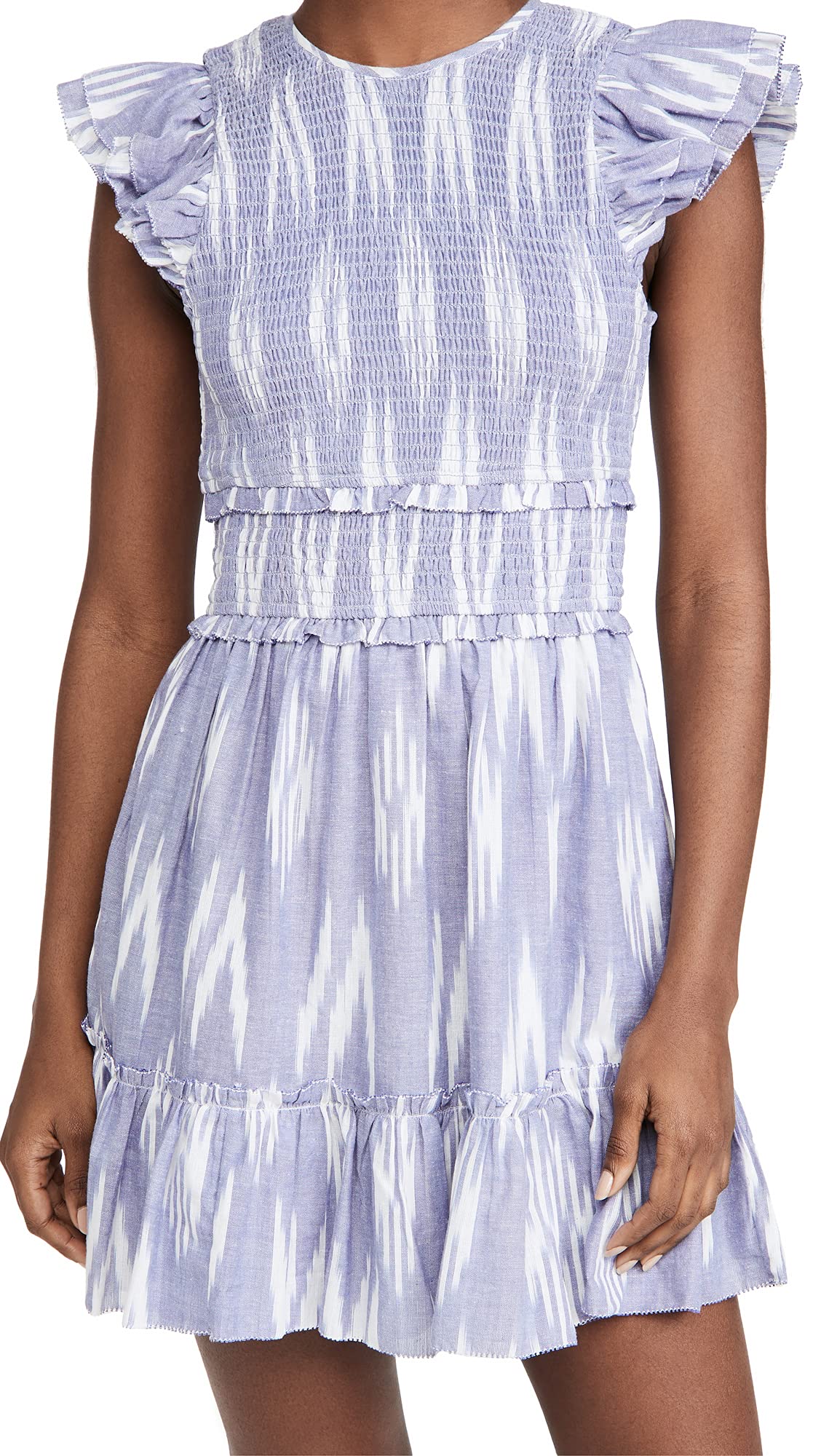 Saylor Women's Zinnia Floral Print Summer Dress - Elegant A-Line Midi Dress with Short Sleeves for Casual Wear, Office, Date Night & Special Occasions