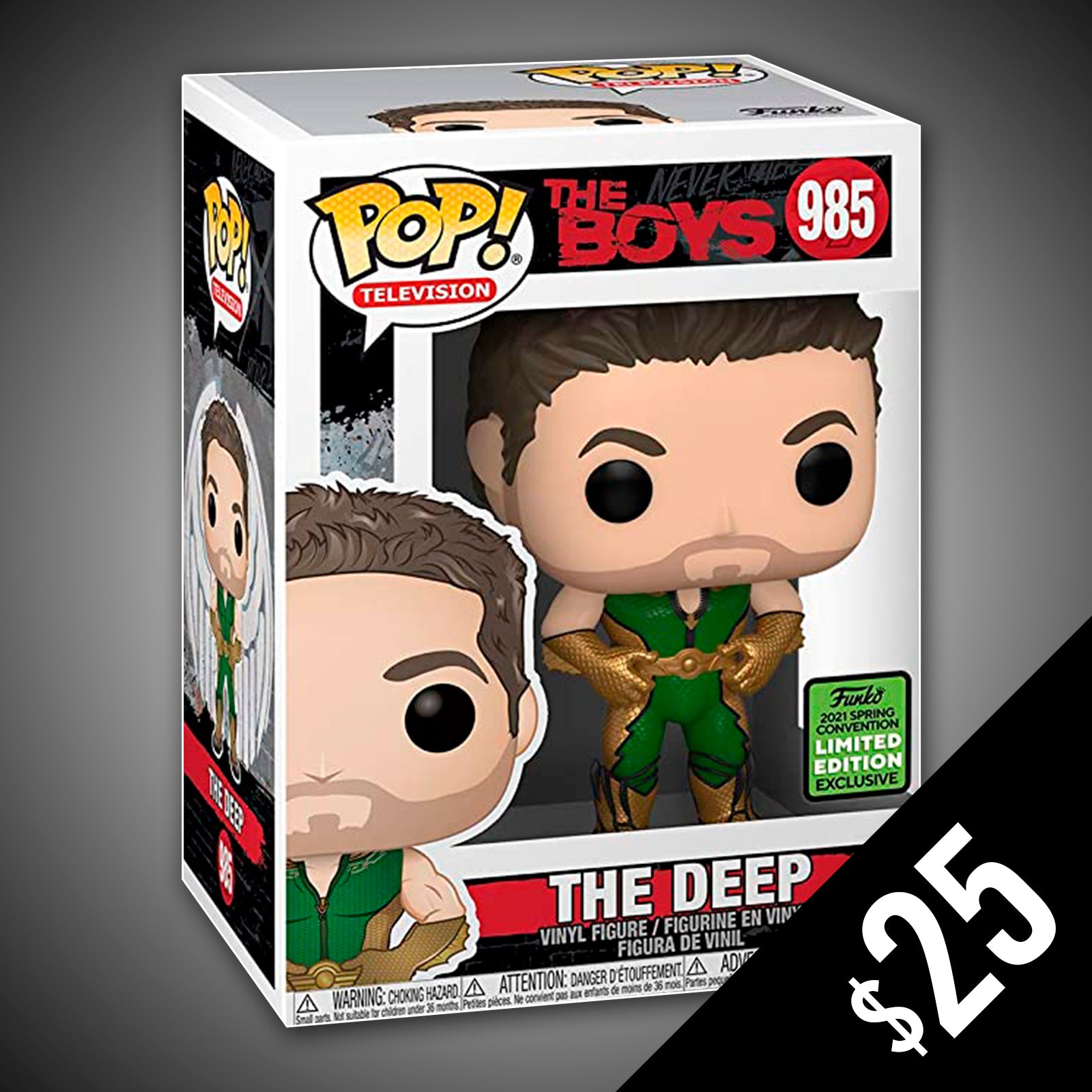 Funko Pop! The Boys: The Deep (ECCC 2021 Exclusive) Vinyl Figure #985 - Collectible Action Figure for TV Show Fans & Comic Con Enthusiasts